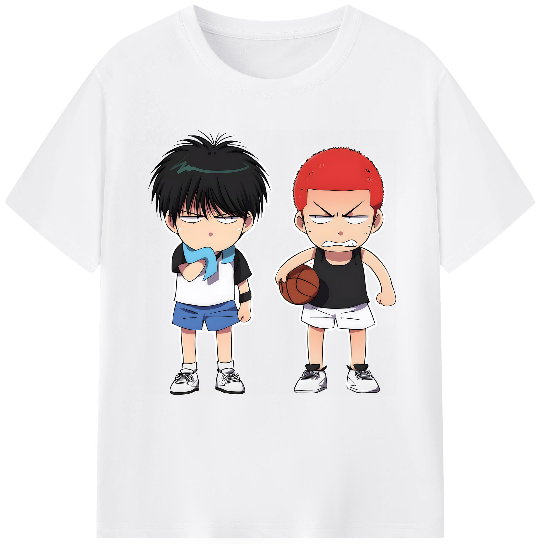 SLAM DUNK／スラムダンク 綿100％半袖Tシャツ（フロントプリント）