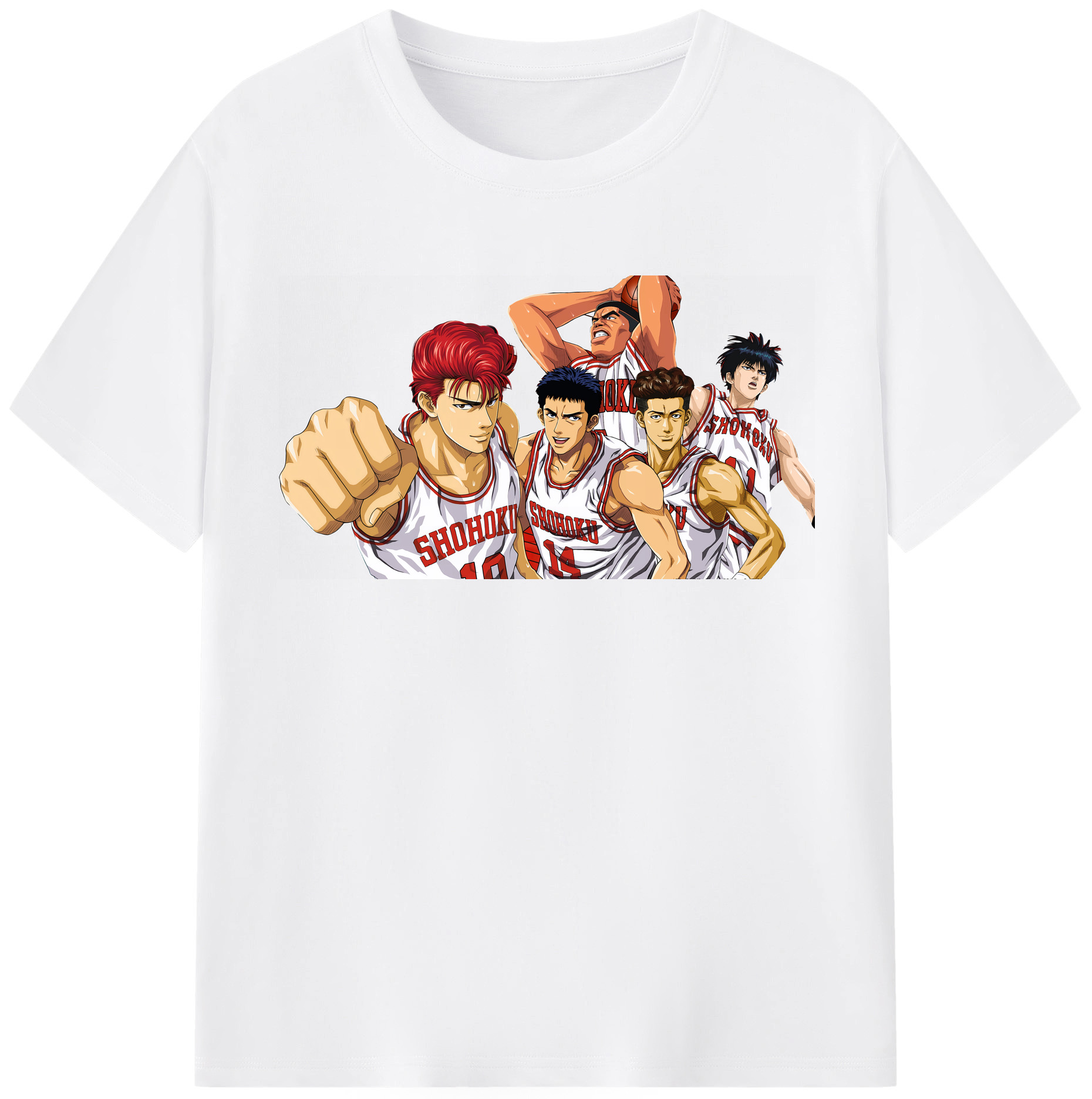 SLAM DUNK／スラムダンク 綿100％半袖Tシャツ（フロントプリント）