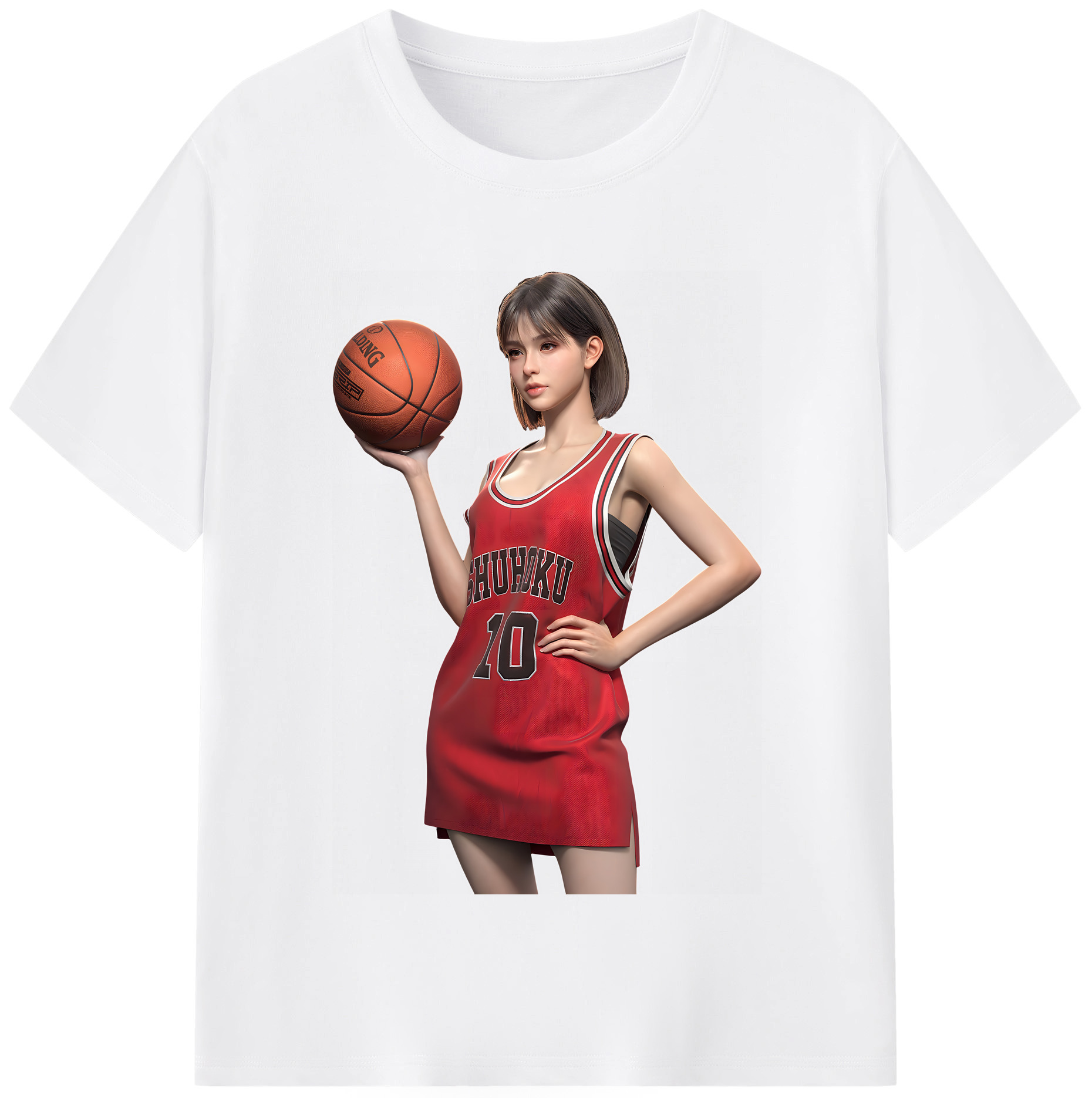 SLAM DUNK／スラムダンク 綿100％半袖Tシャツ（フロントプリント）