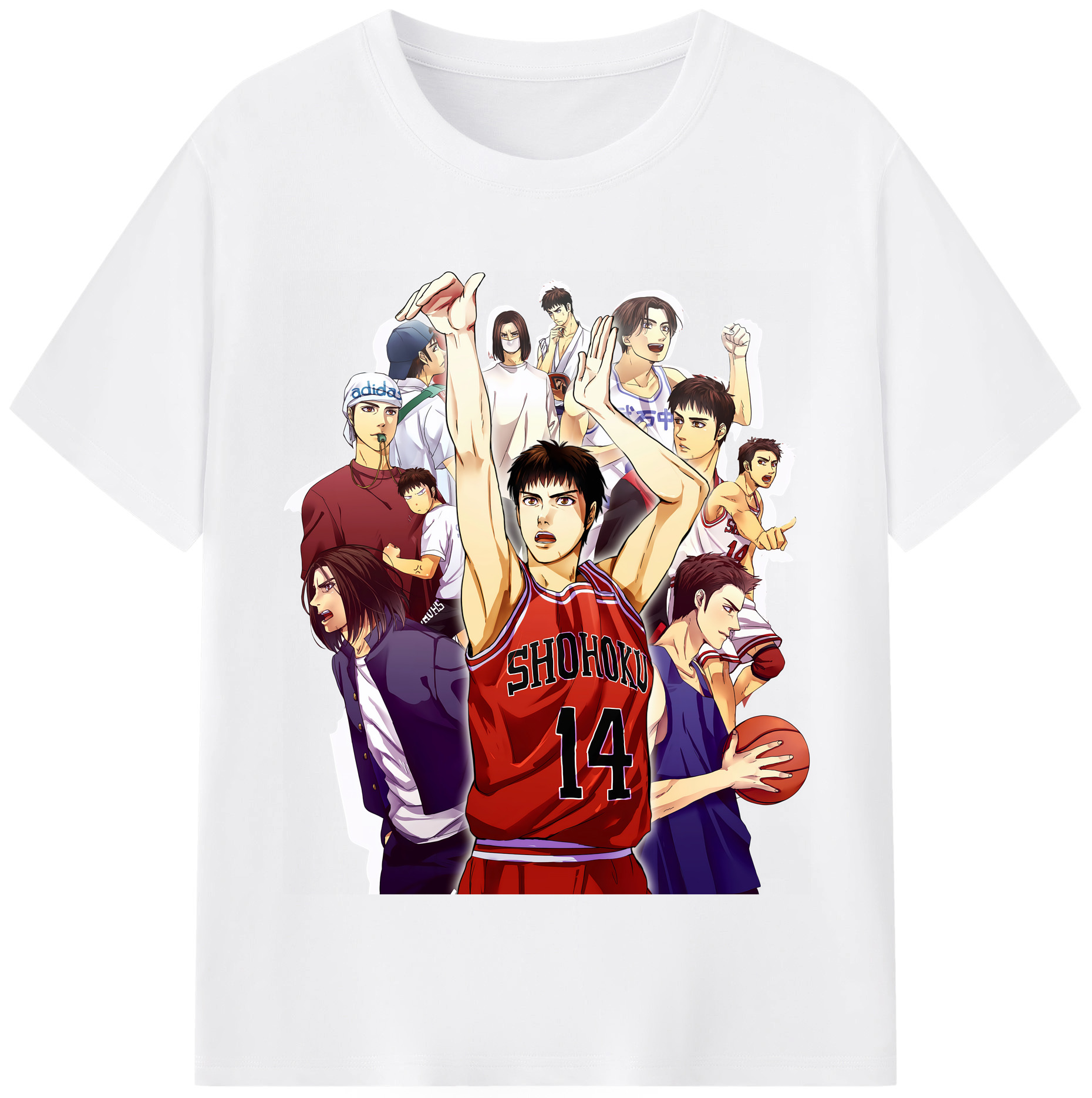 SLAM DUNK／スラムダンク 綿100％半袖Tシャツ（フロントプリント）