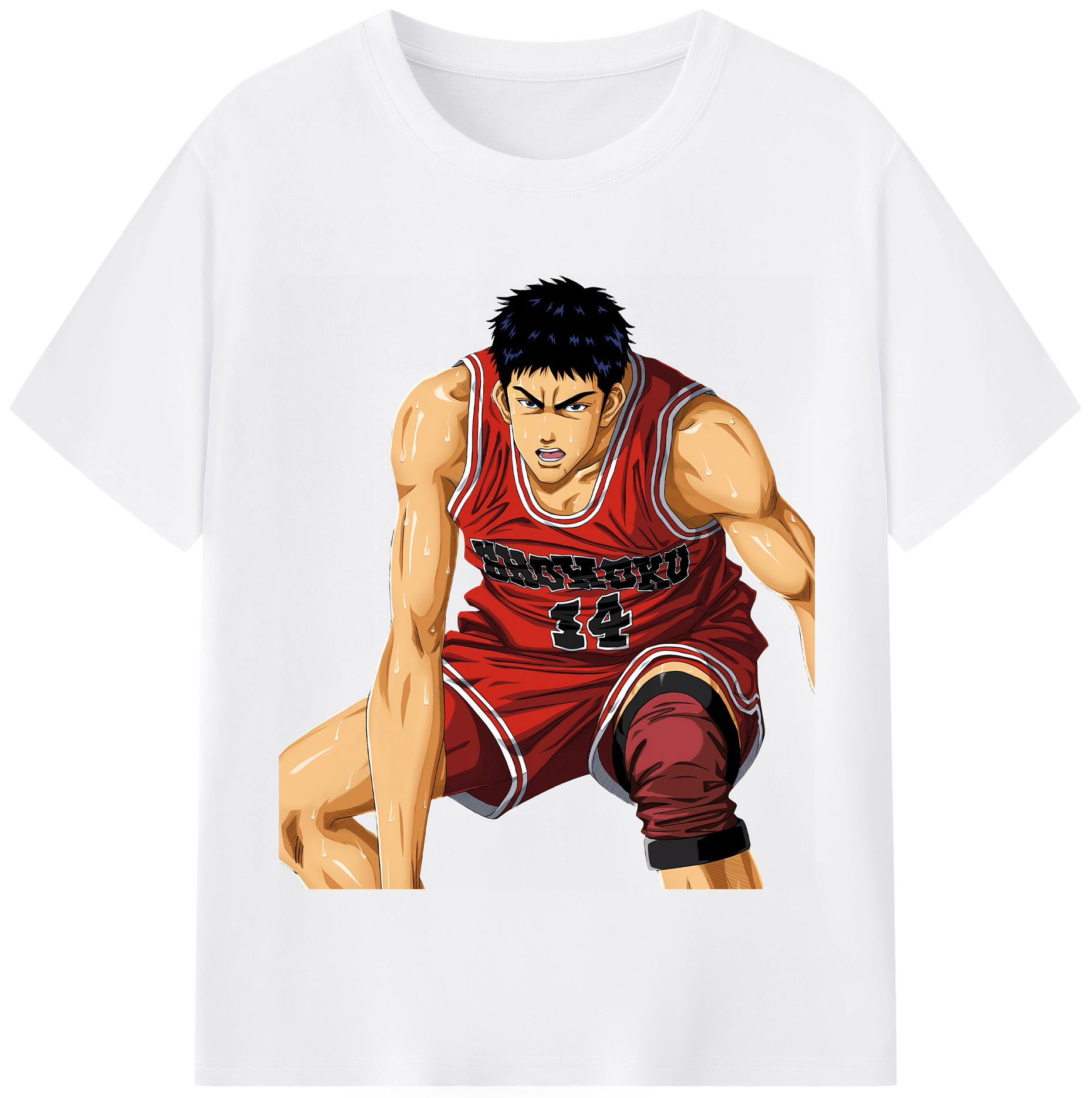 SLAM DUNK／スラムダンク 綿100％半袖Tシャツ（フロントプリント）