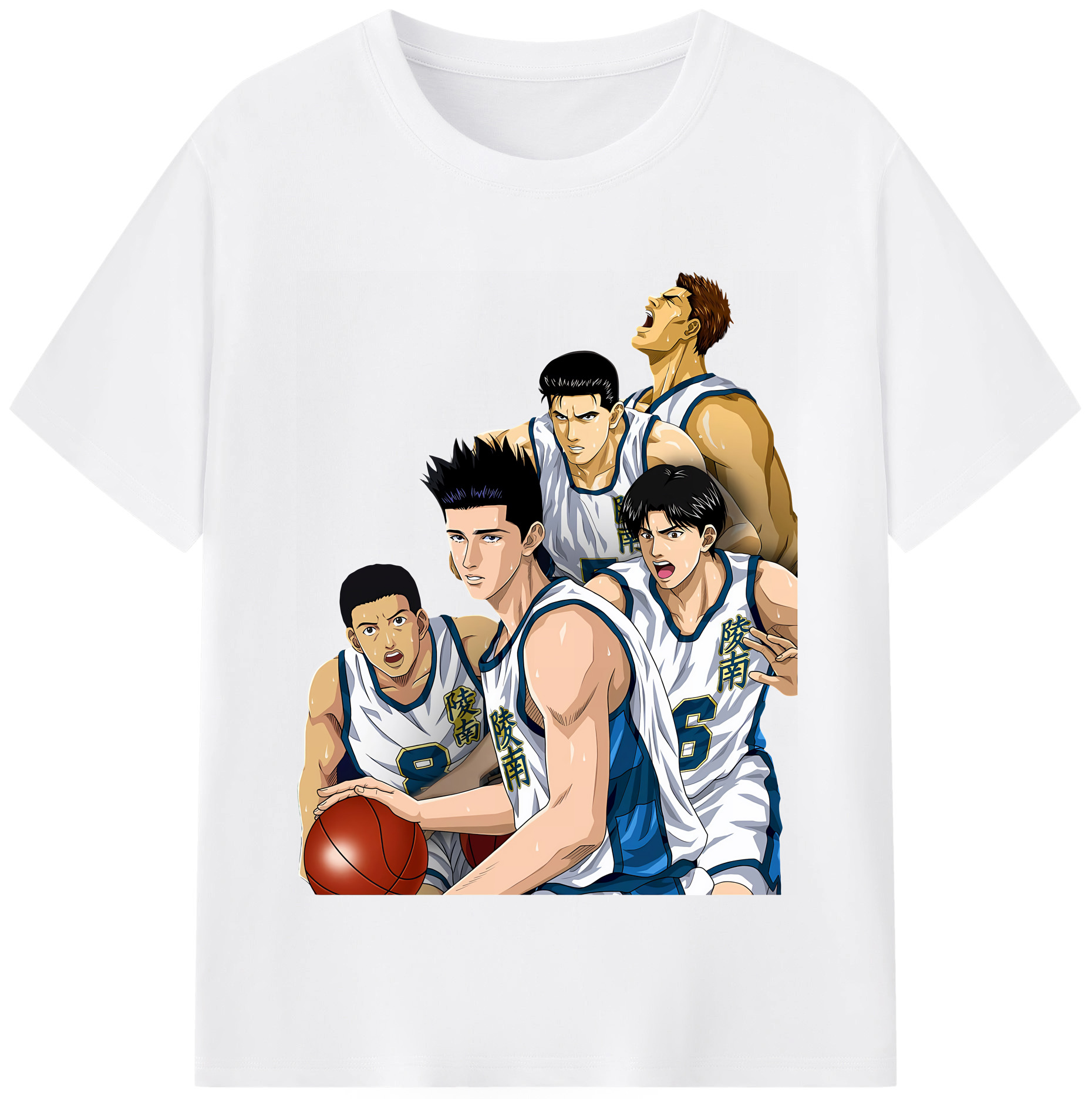 SLAM DUNK／スラムダンク 綿100％半袖Tシャツ（フロントプリント）