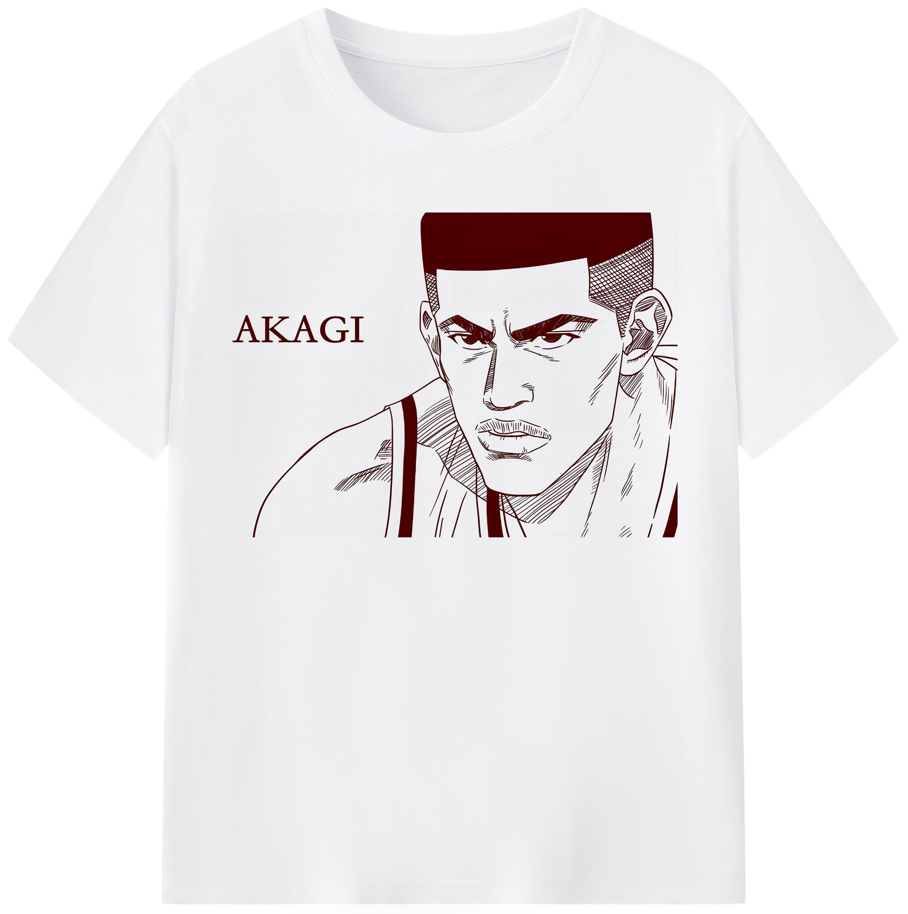 SLAM DUNK／スラムダンク 綿100％半袖Tシャツ（フロントプリント）