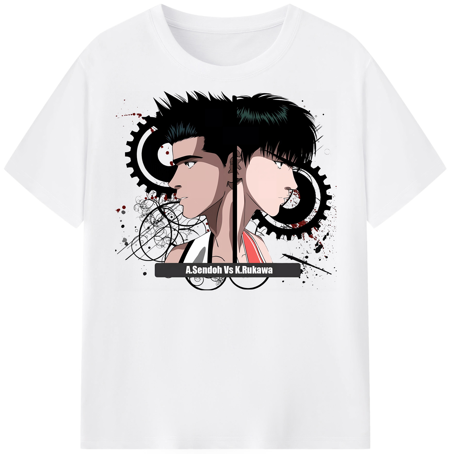 SLAM DUNK／スラムダンク 綿100％半袖Tシャツ（フロントプリント）