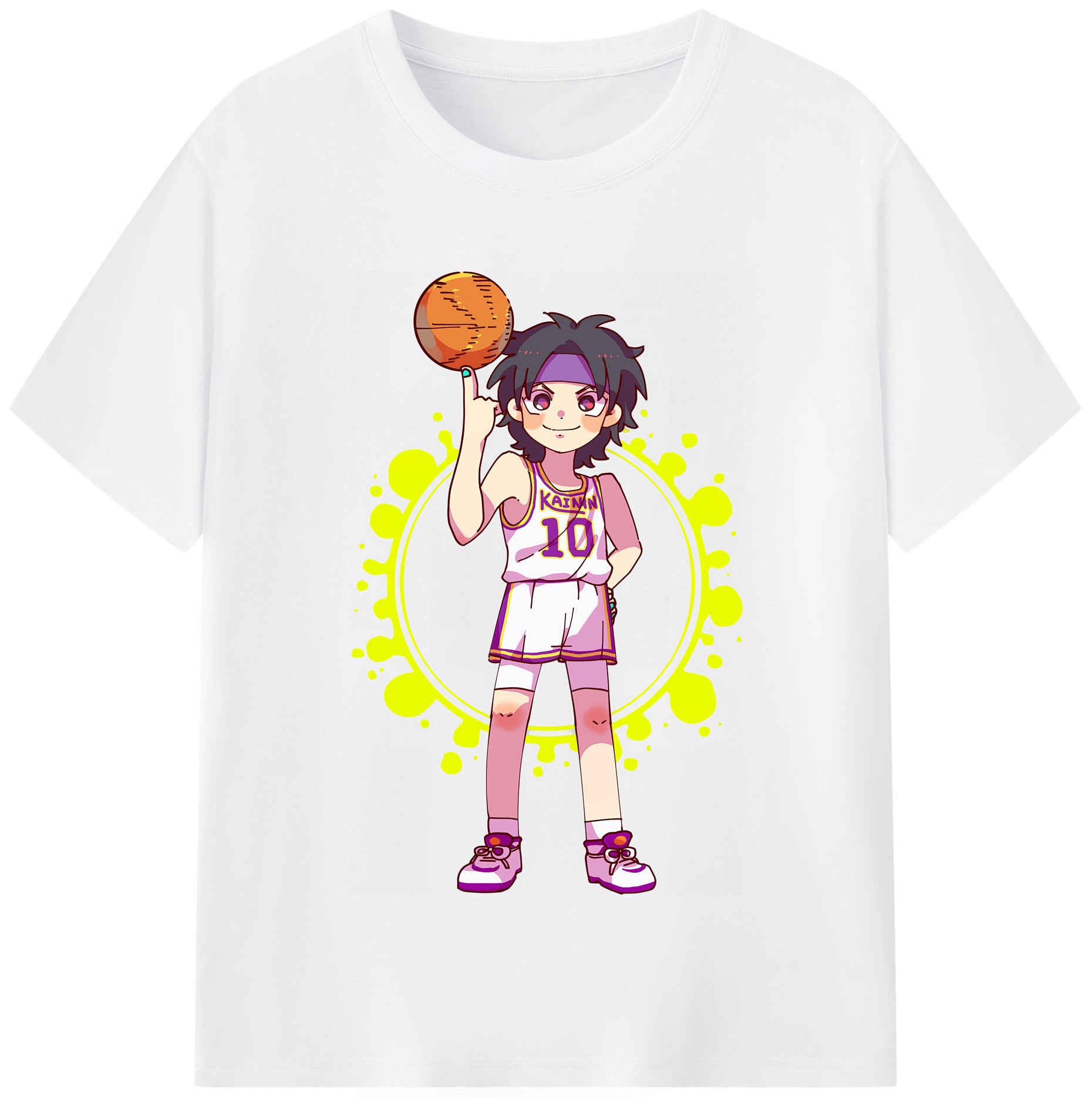 SLAM DUNK／スラムダンク 綿100％半袖Tシャツ（フロントプリント）