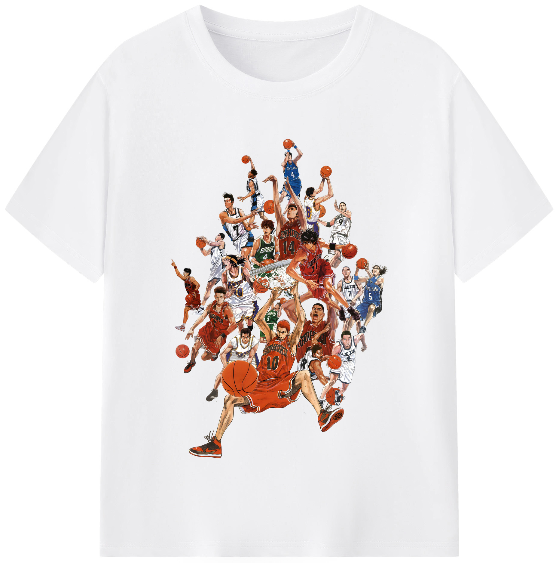 SLAM DUNK／スラムダンク 綿100％半袖Tシャツ（フロントプリント）