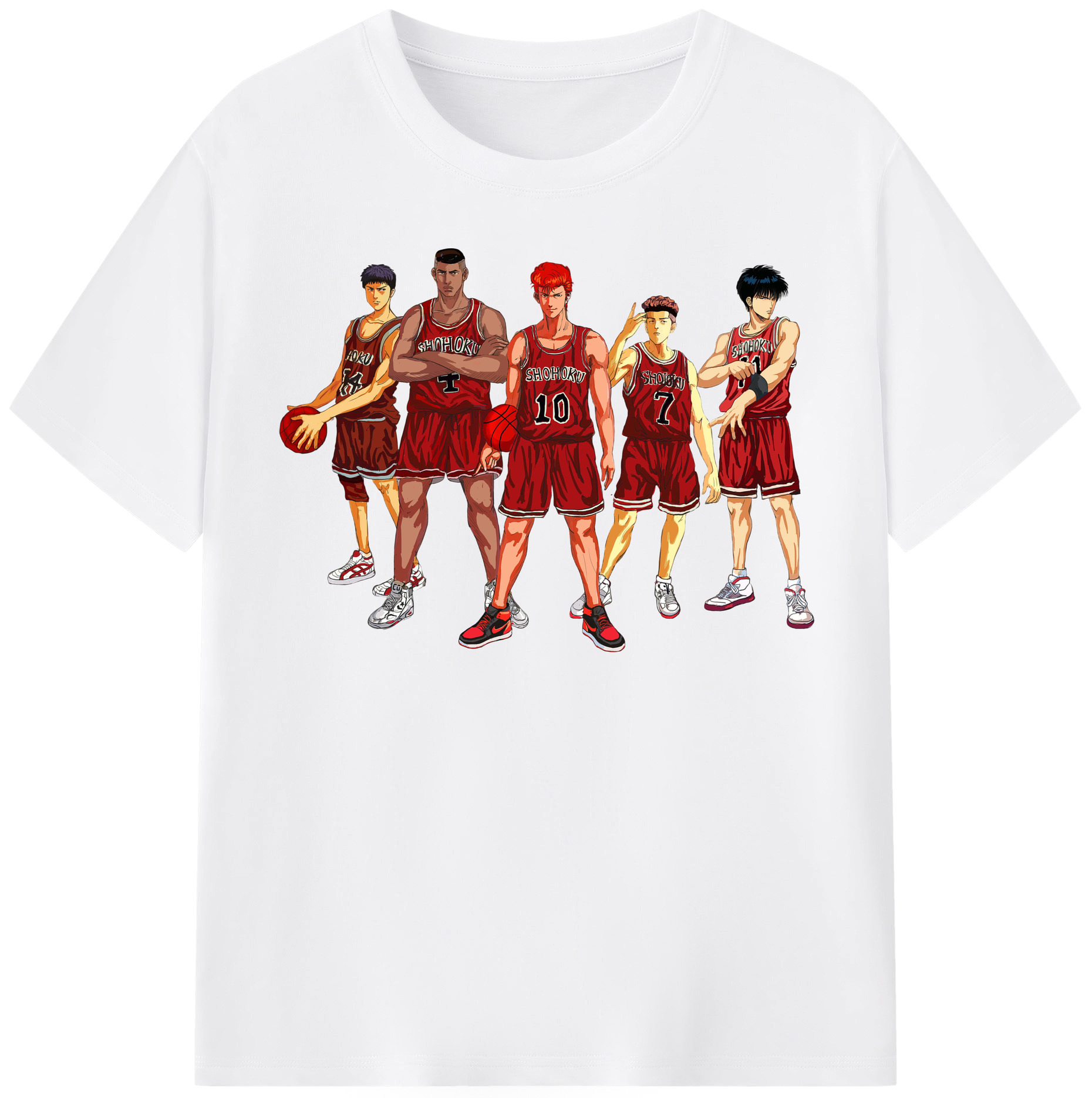 SLAM DUNK／スラムダンク 綿100％半袖Tシャツ（フロントプリント）