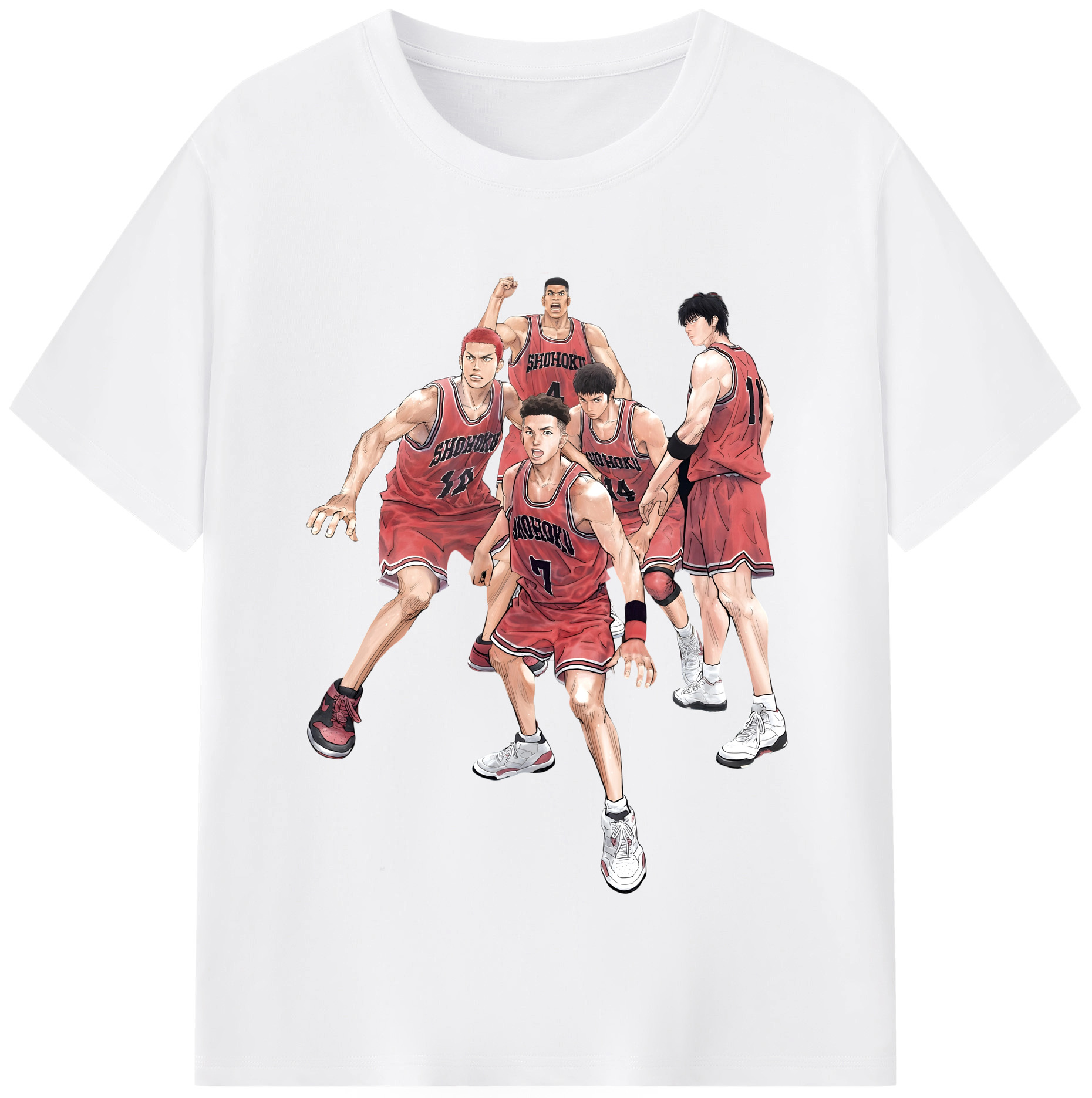 SLAM DUNK／スラムダンク 綿100％半袖Tシャツ（フロントプリント）