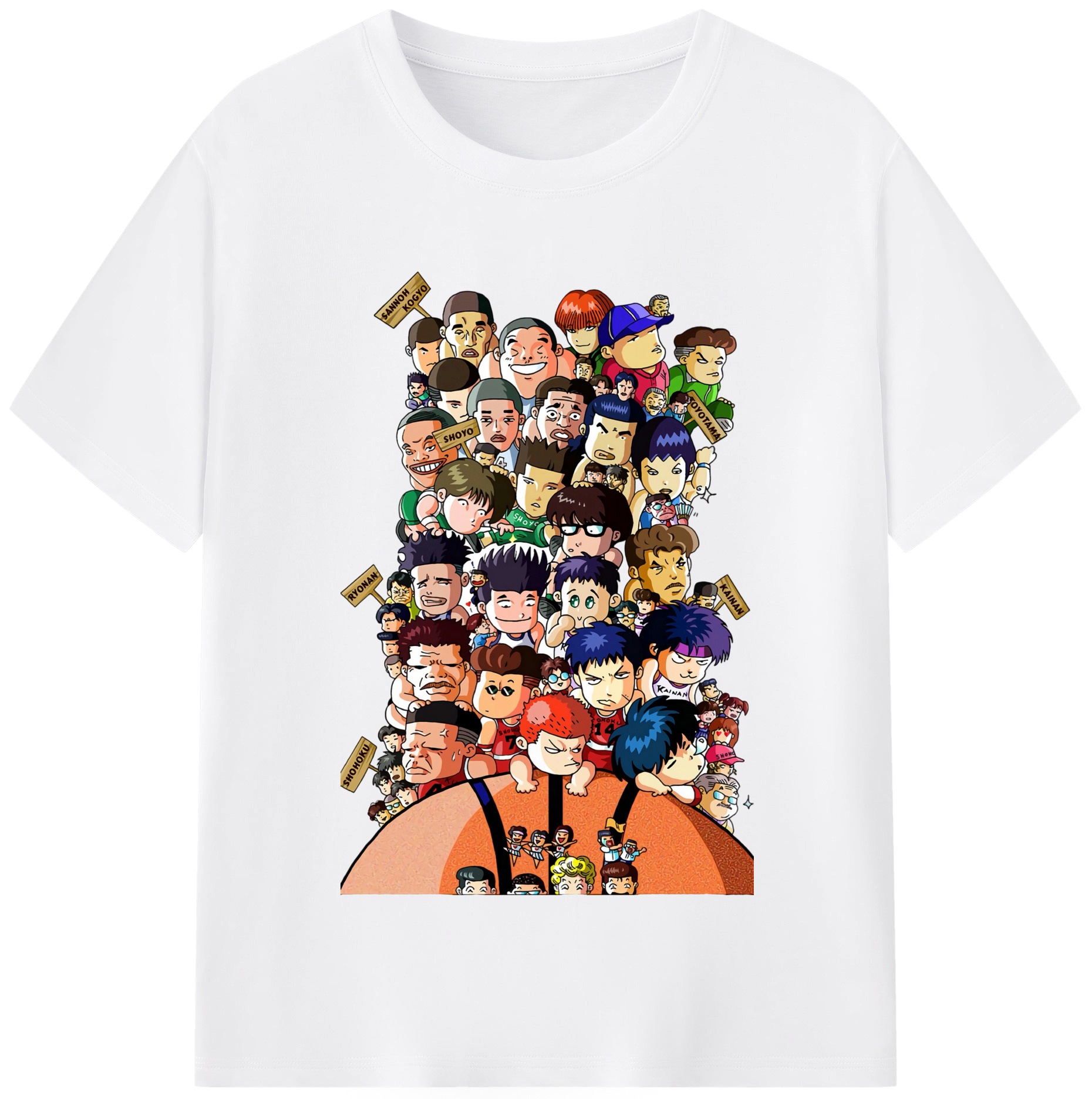 SLAM DUNK／スラムダンク 綿100％半袖Tシャツ（フロントプリント）