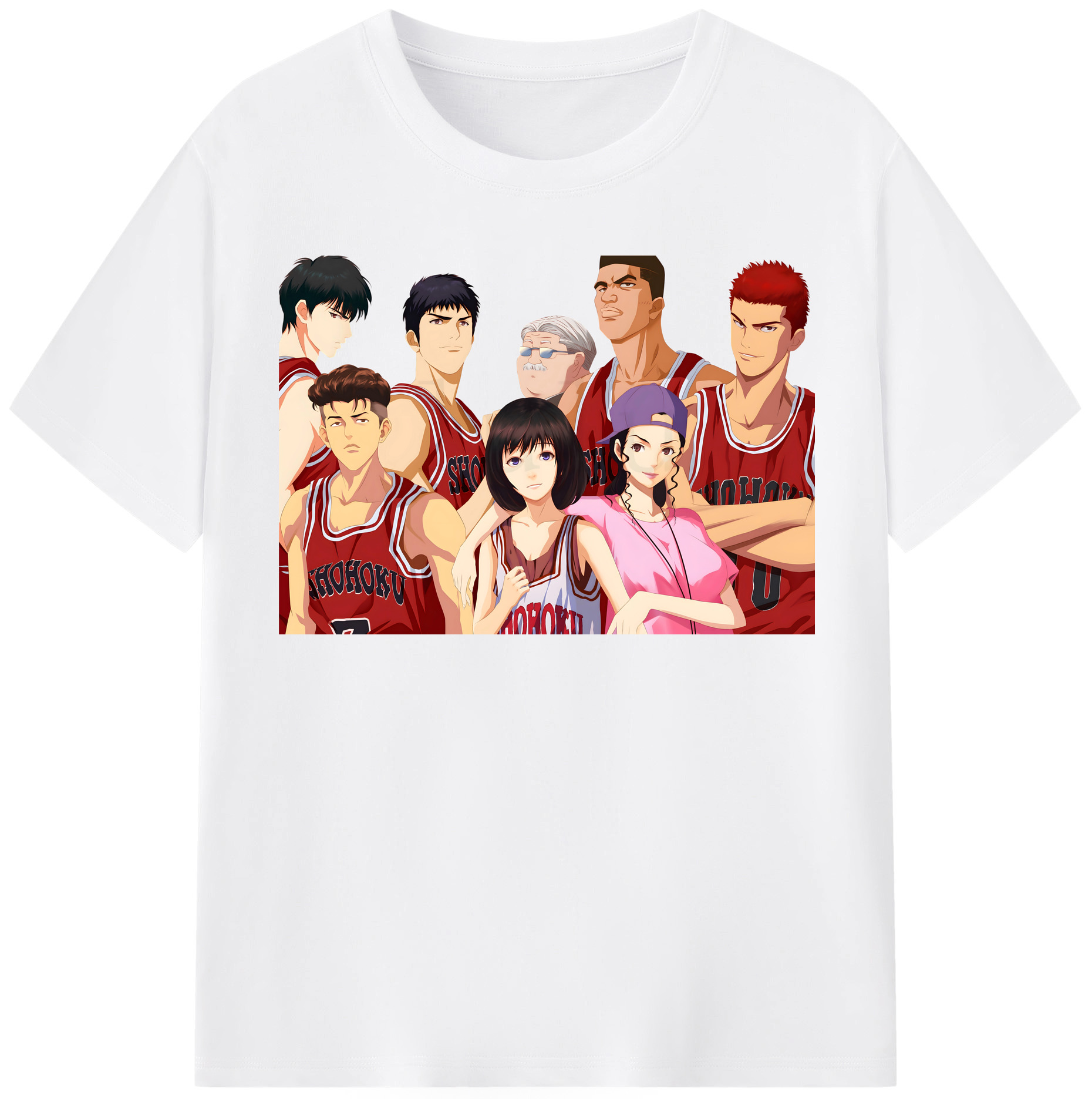 SLAM DUNK／スラムダンク 綿100％半袖Tシャツ（フロントプリント）