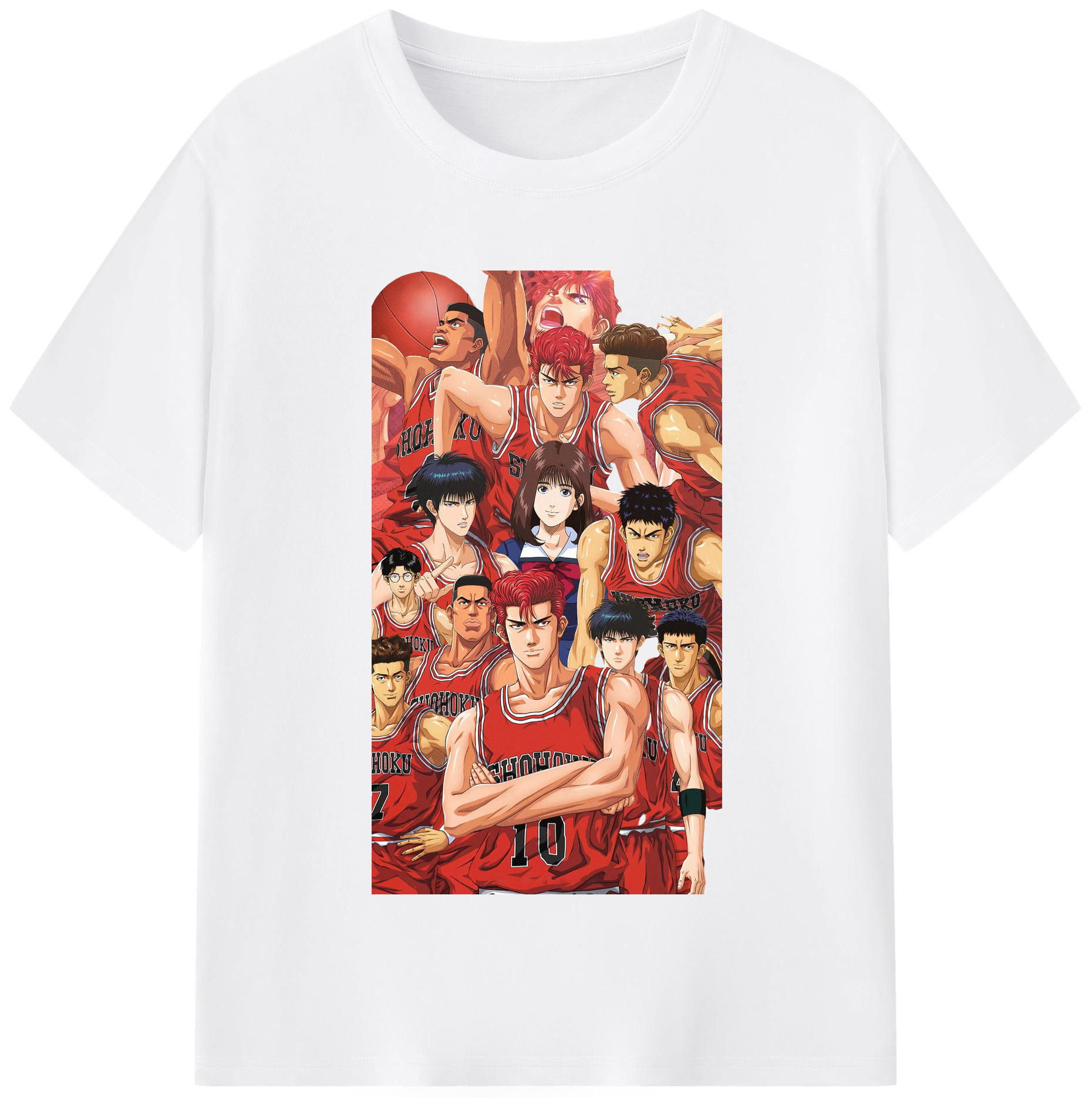 SLAM DUNK／スラムダンク 綿100％半袖Tシャツ（フロントプリント）