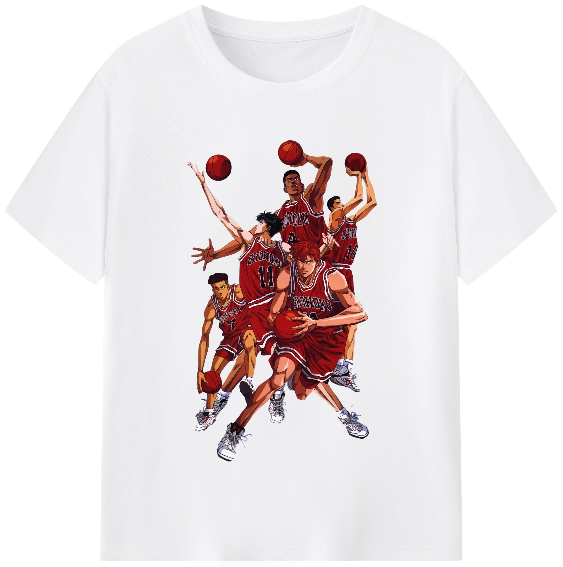 SLAM DUNK／スラムダンク 綿100％半袖Tシャツ（フロントプリント）