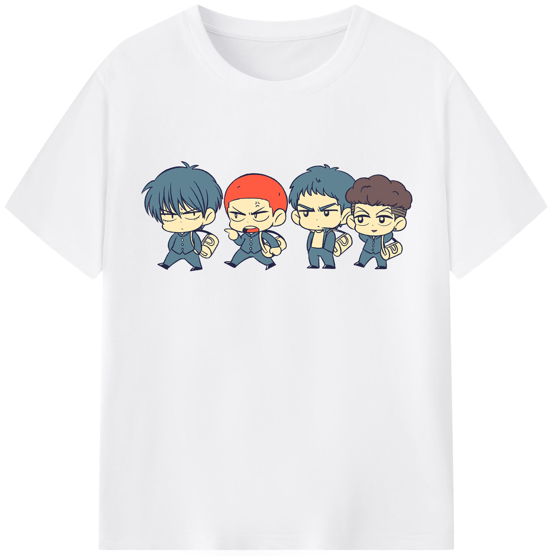 SLAM DUNK／スラムダンク 綿100％半袖Tシャツ（フロントプリント）