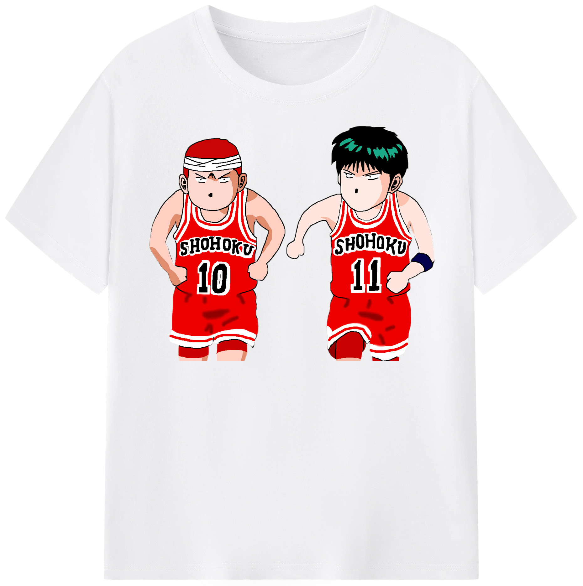 SLAM DUNK／スラムダンク 綿100％半袖Tシャツ（フロントプリント）