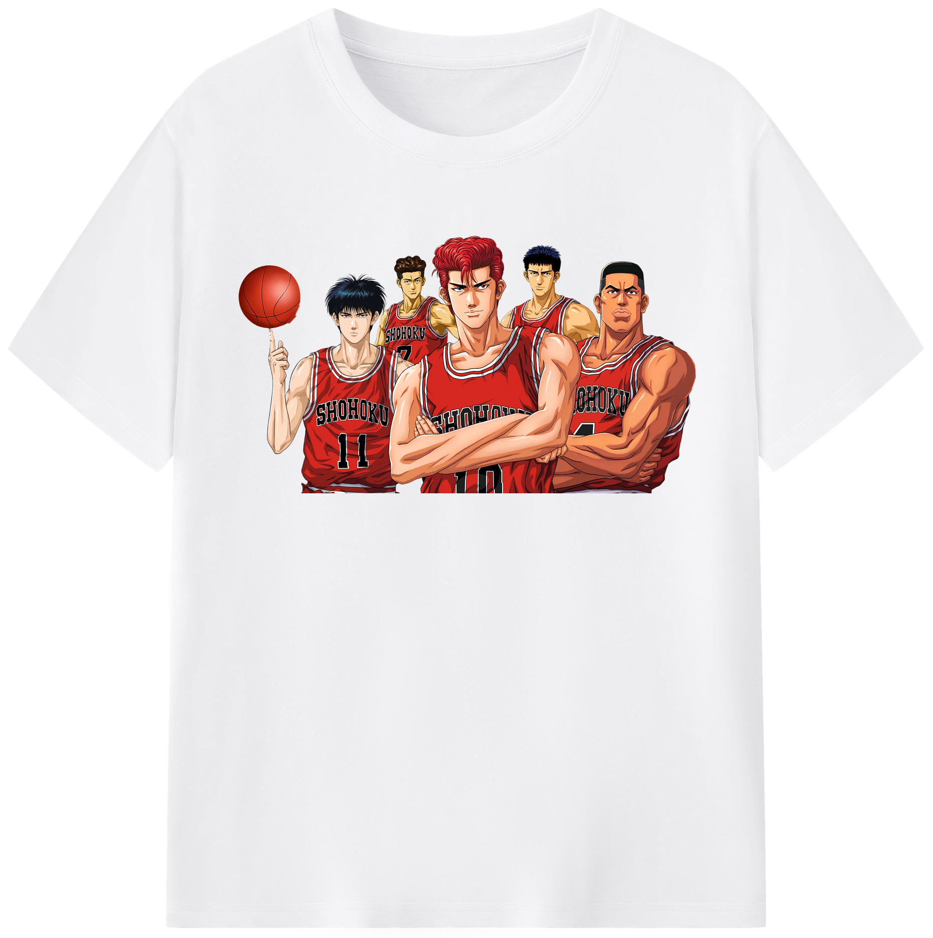 SLAM DUNK／スラムダンク 綿100％半袖Tシャツ（フロントプリント）