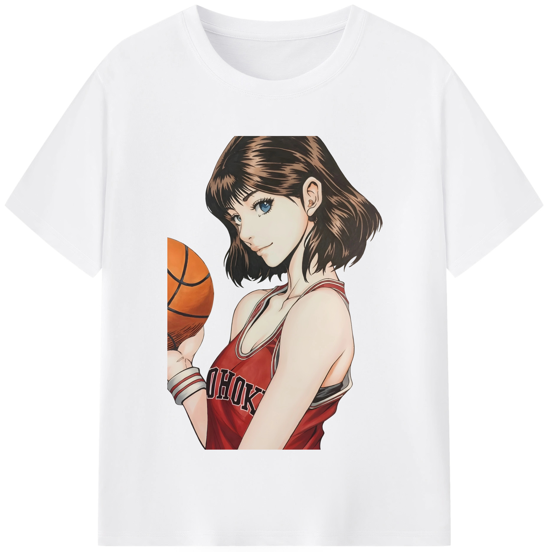SLAM DUNK／スラムダンク 綿100％半袖Tシャツ（フロントプリント）