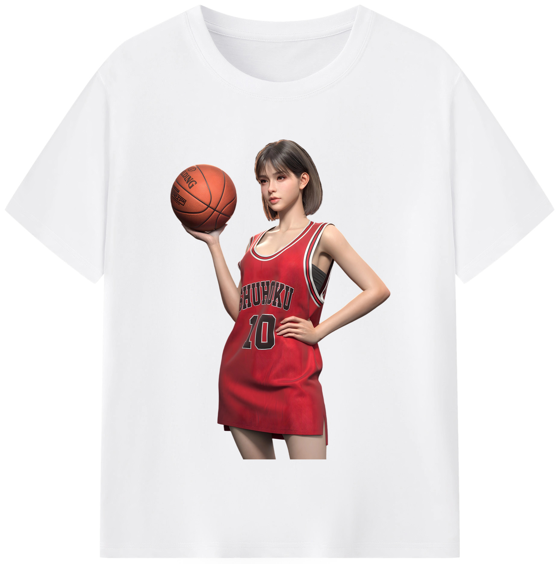 SLAM DUNK／スラムダンク 綿100％半袖Tシャツ（フロントプリント）