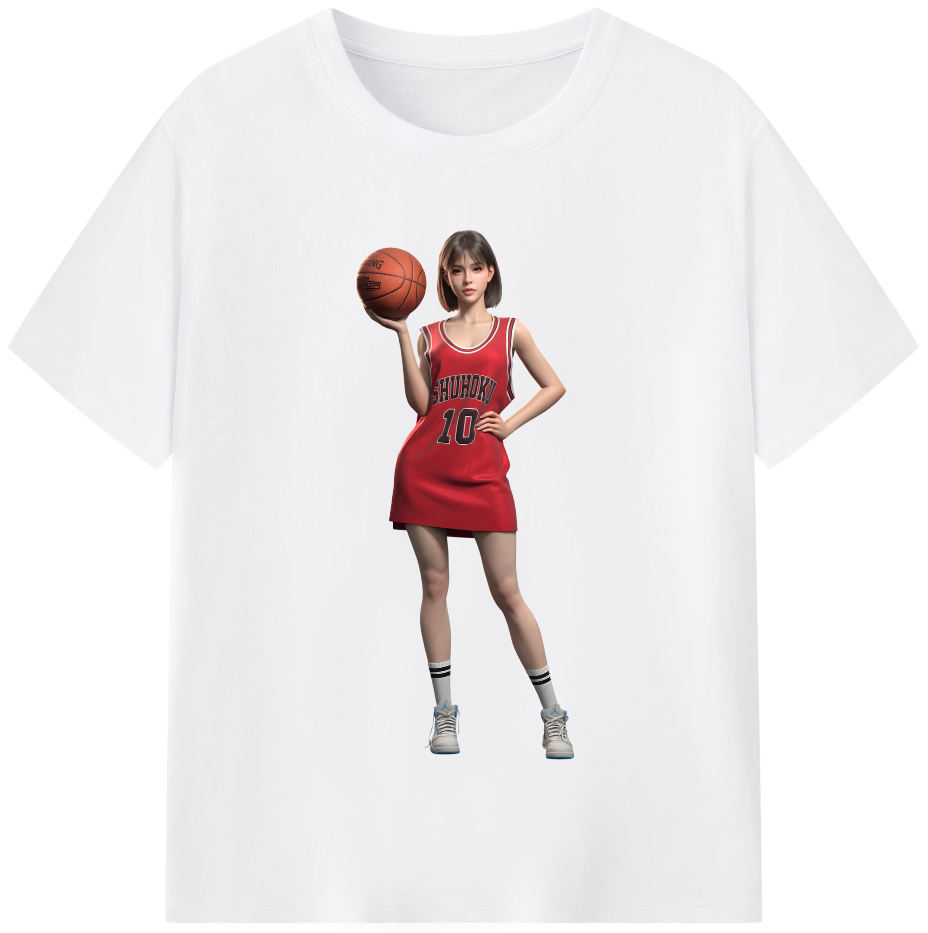 SLAM DUNK／スラムダンク 綿100％半袖Tシャツ（フロントプリント）