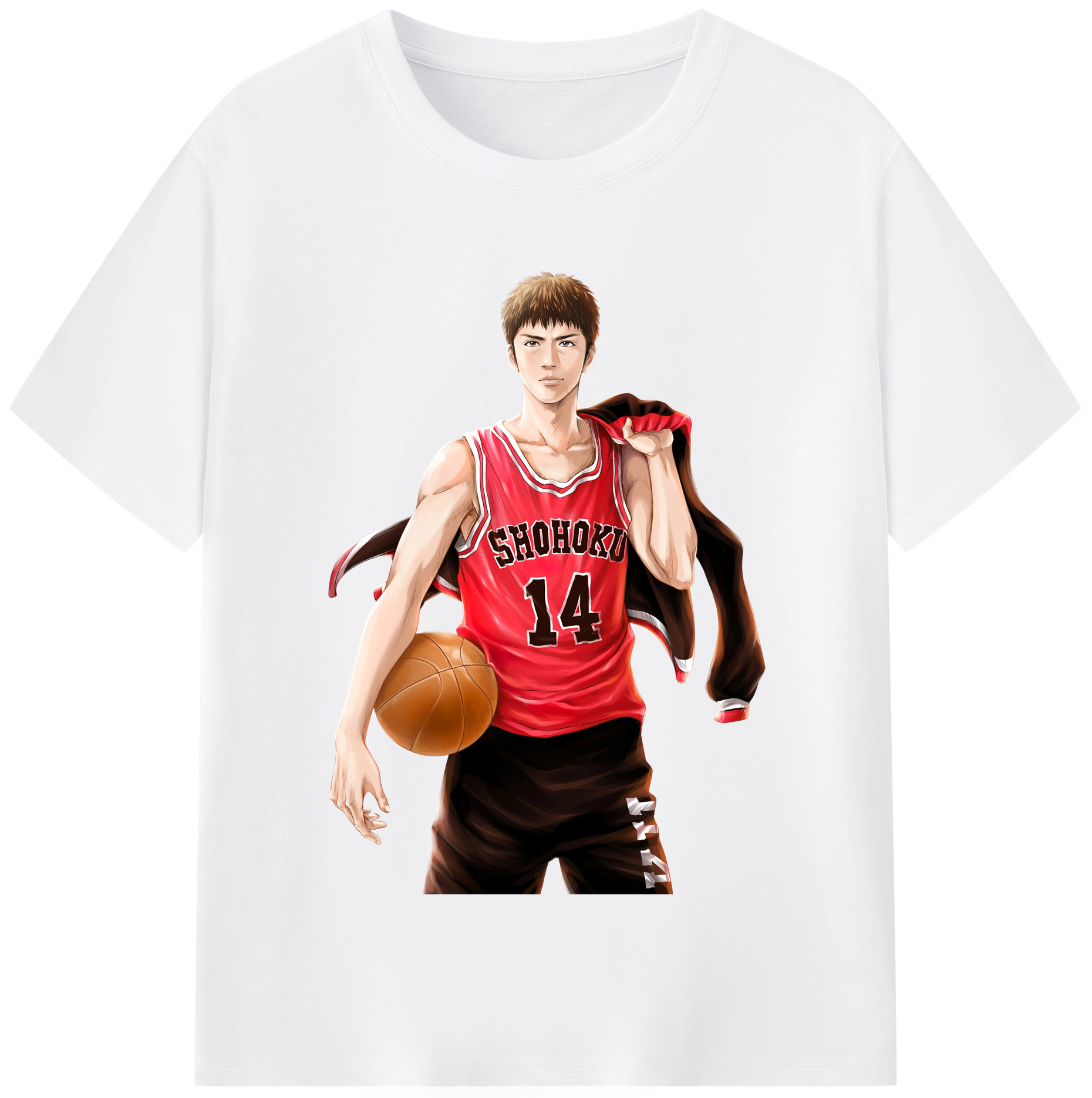 SLAM DUNK／スラムダンク 綿100％半袖Tシャツ（フロントプリント）