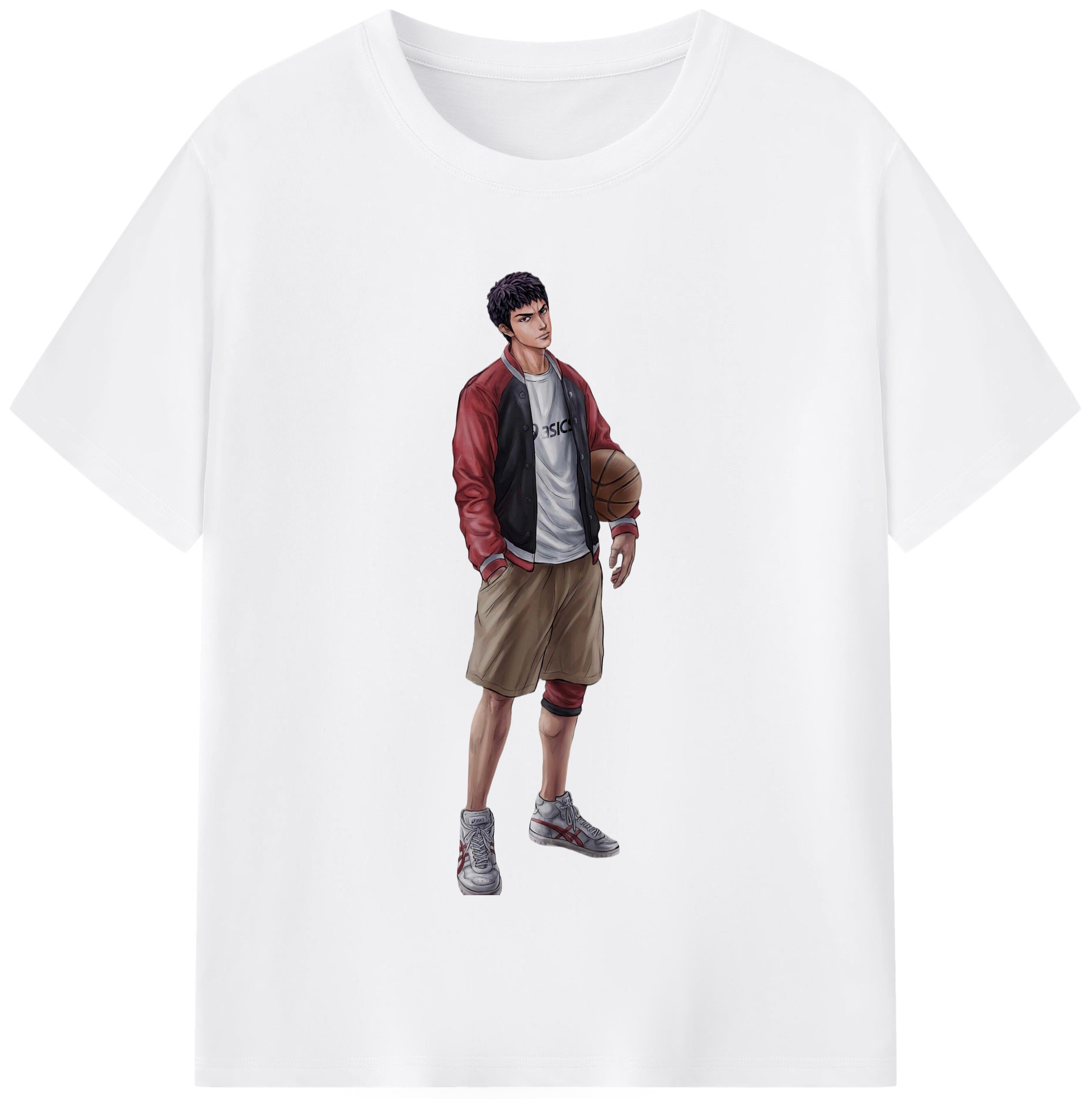 SLAM DUNK／スラムダンク 綿100％半袖Tシャツ（フロントプリント）