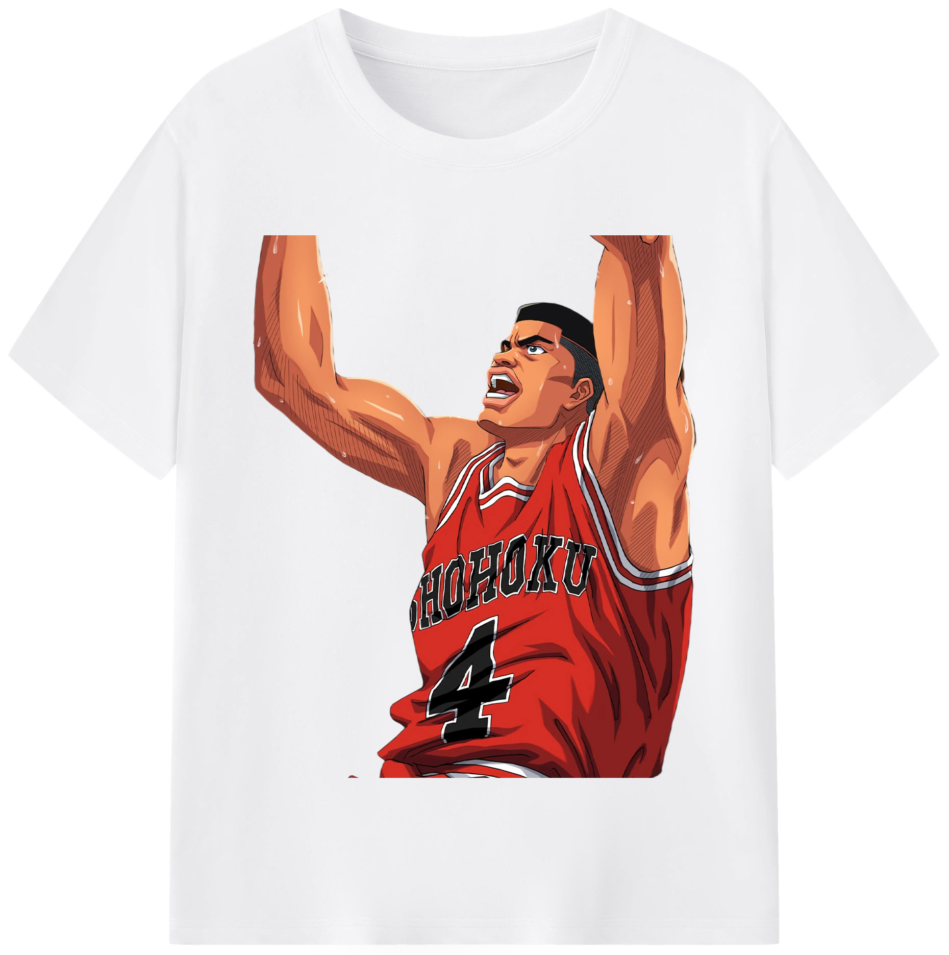 SLAM DUNK／スラムダンク 綿100％半袖Tシャツ（フロントプリント）