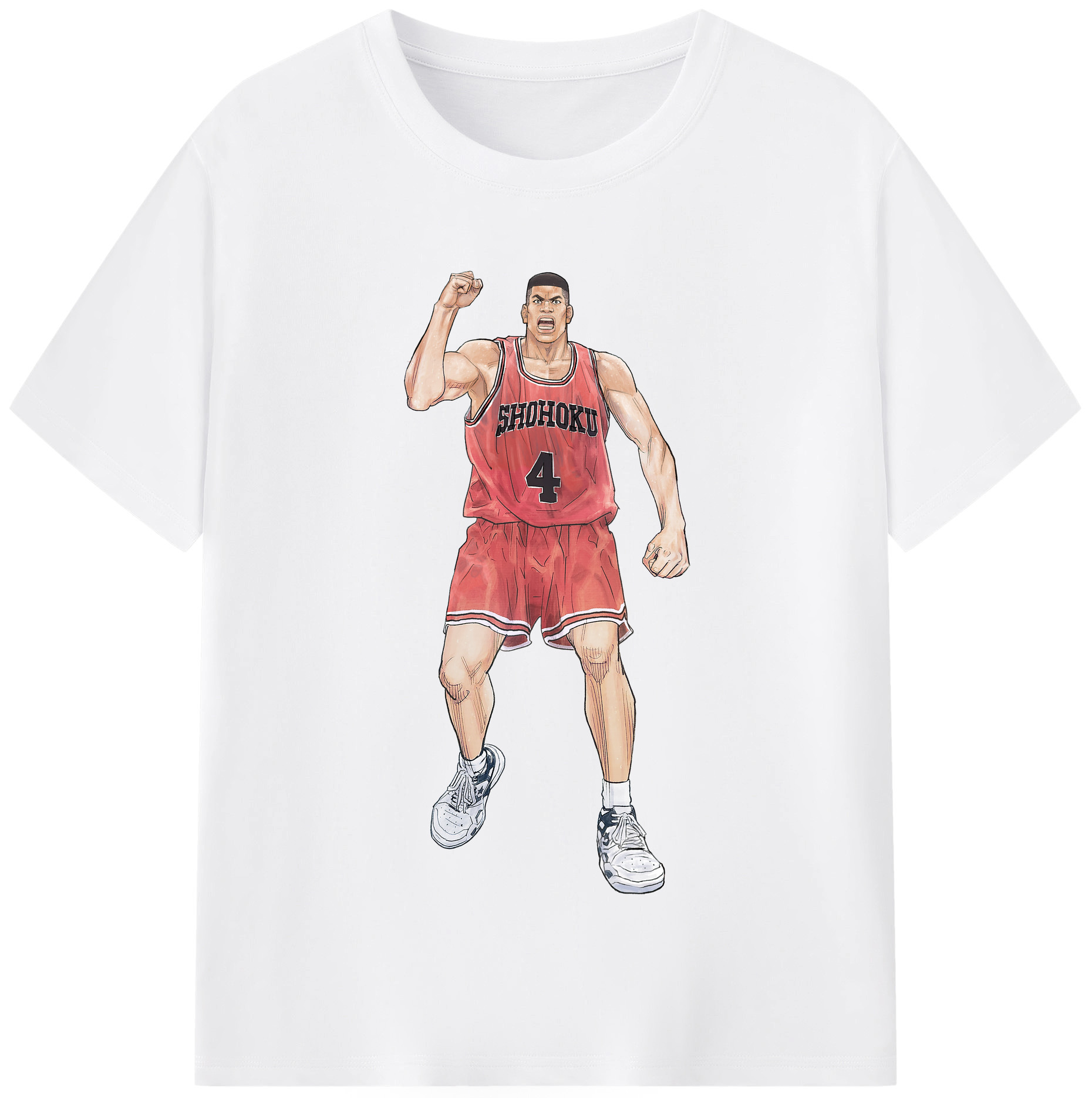 SLAM DUNK／スラムダンク 綿100％半袖Tシャツ（フロントプリント）