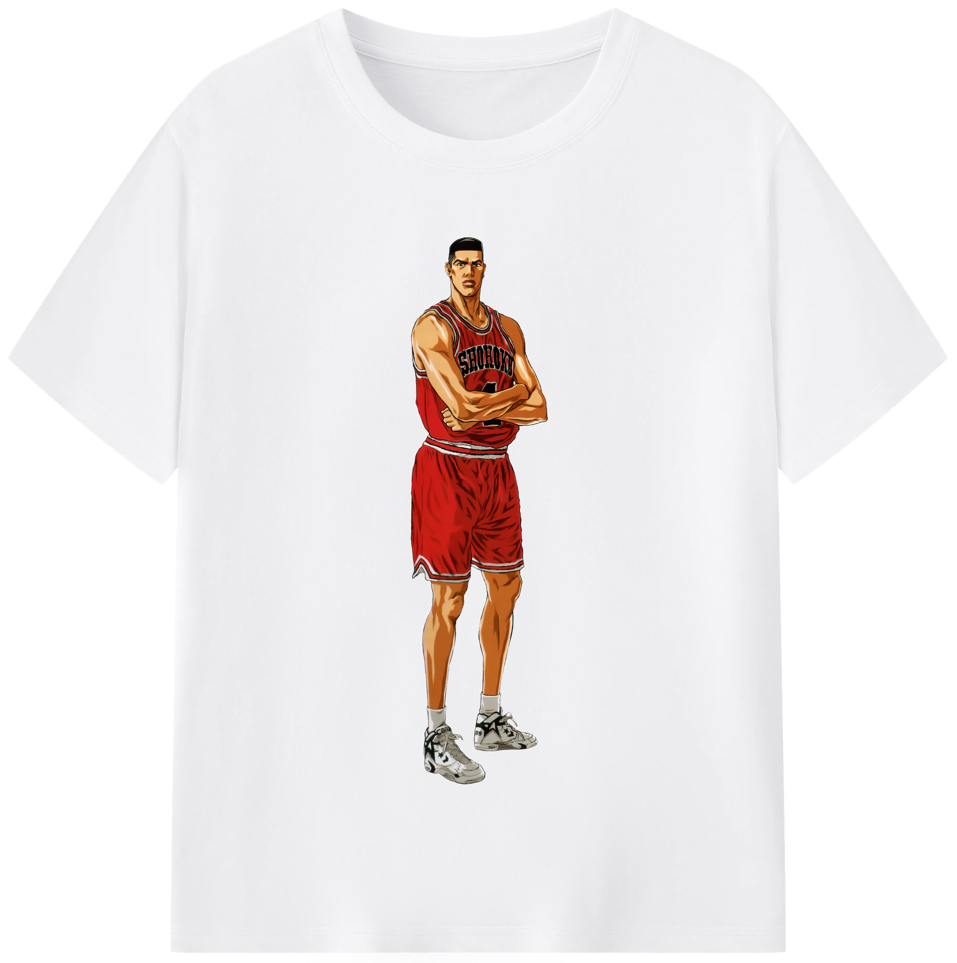 SLAM DUNK／スラムダンク 綿100％半袖Tシャツ（フロントプリント）
