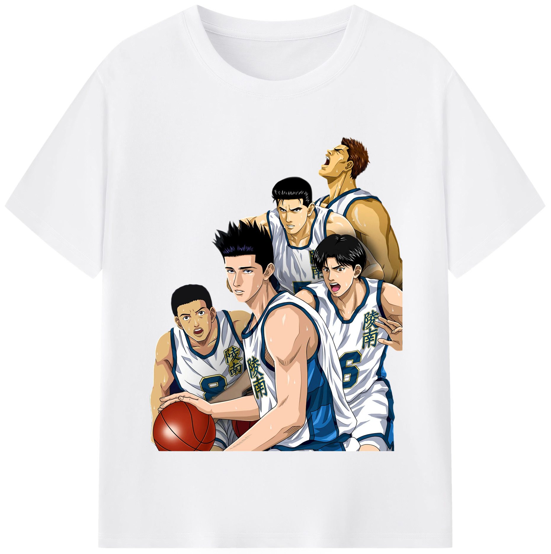 SLAM DUNK／スラムダンク 綿100％半袖Tシャツ（フロントプリント）