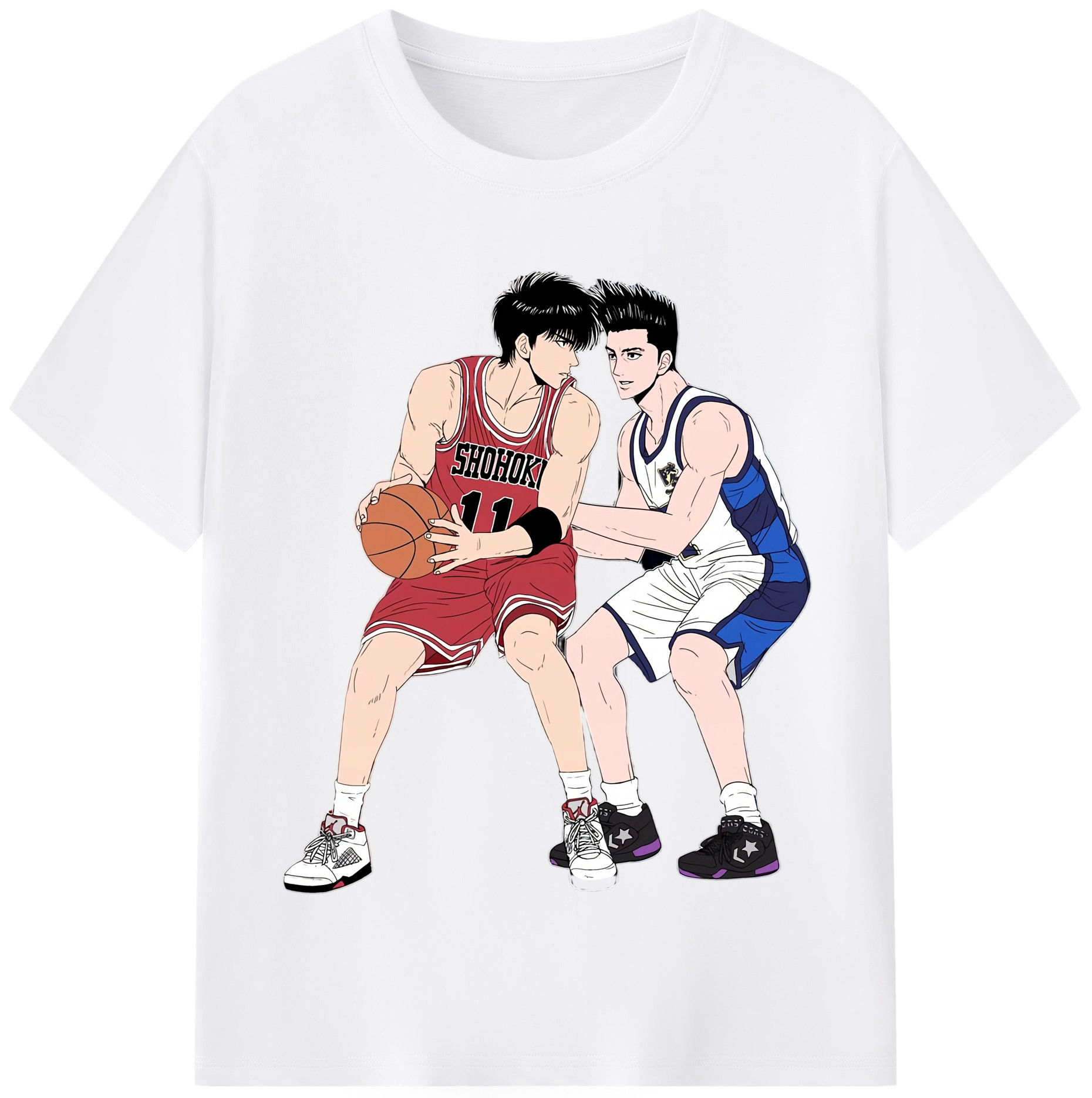 SLAM DUNK／スラムダンク 綿100％半袖Tシャツ（フロントプリント）