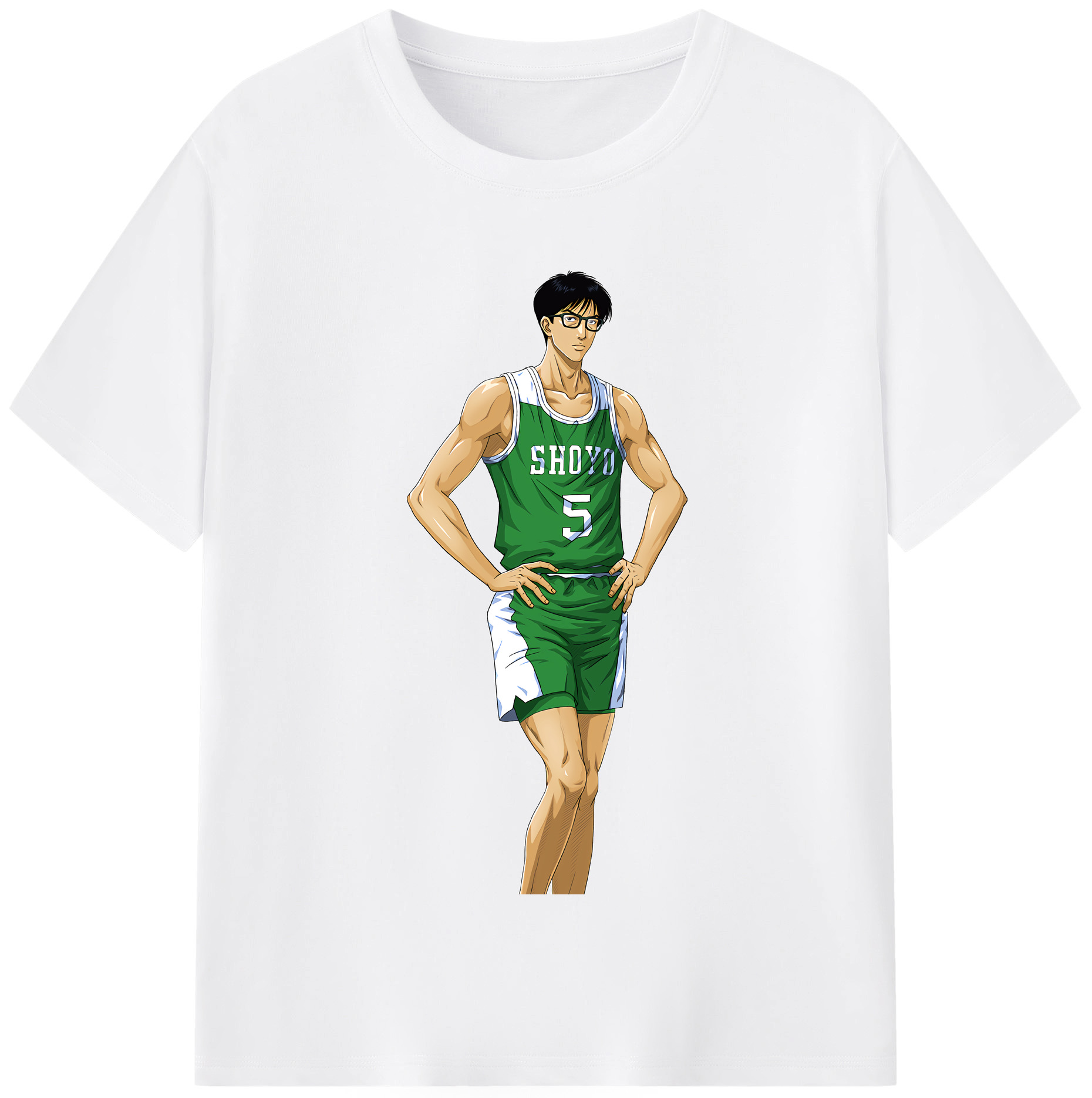 SLAM DUNK／スラムダンク 綿100％半袖Tシャツ（フロントプリント）