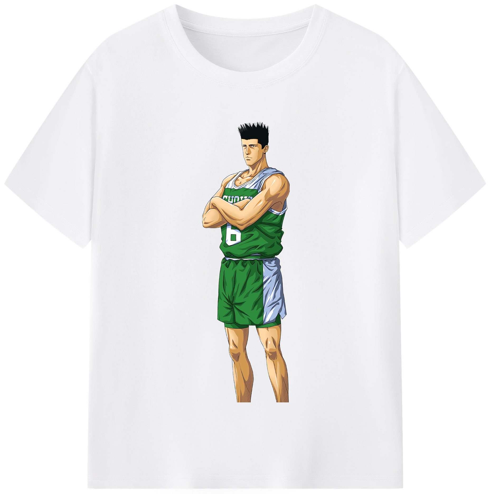 SLAM DUNK／スラムダンク 綿100％半袖Tシャツ（フロントプリント）