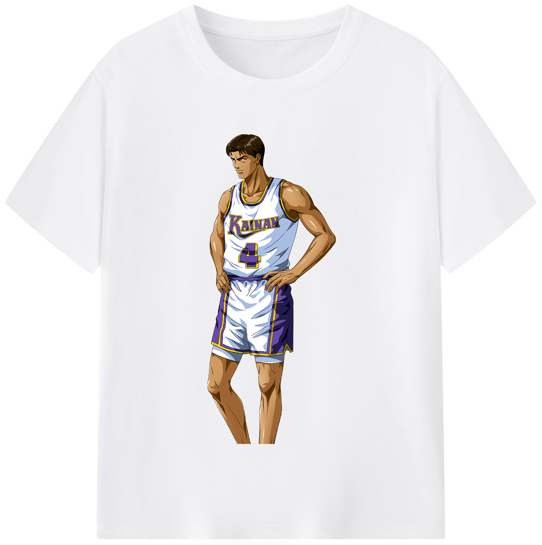 SLAM DUNK／スラムダンク 綿100％半袖Tシャツ（フロントプリント）