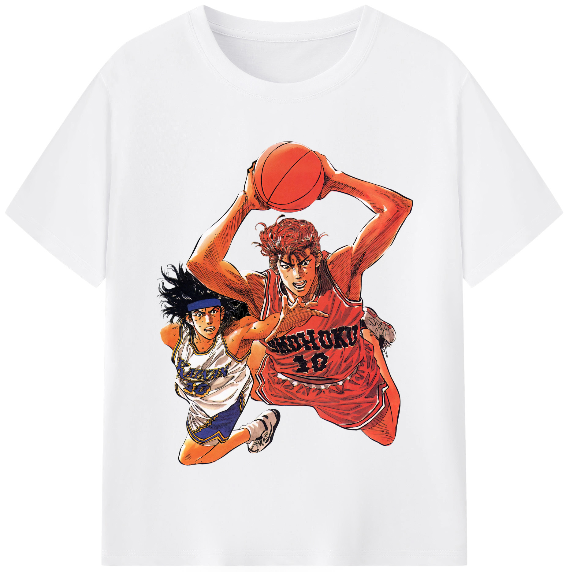 SLAM DUNK／スラムダンク 綿100％半袖Tシャツ（フロントプリント）