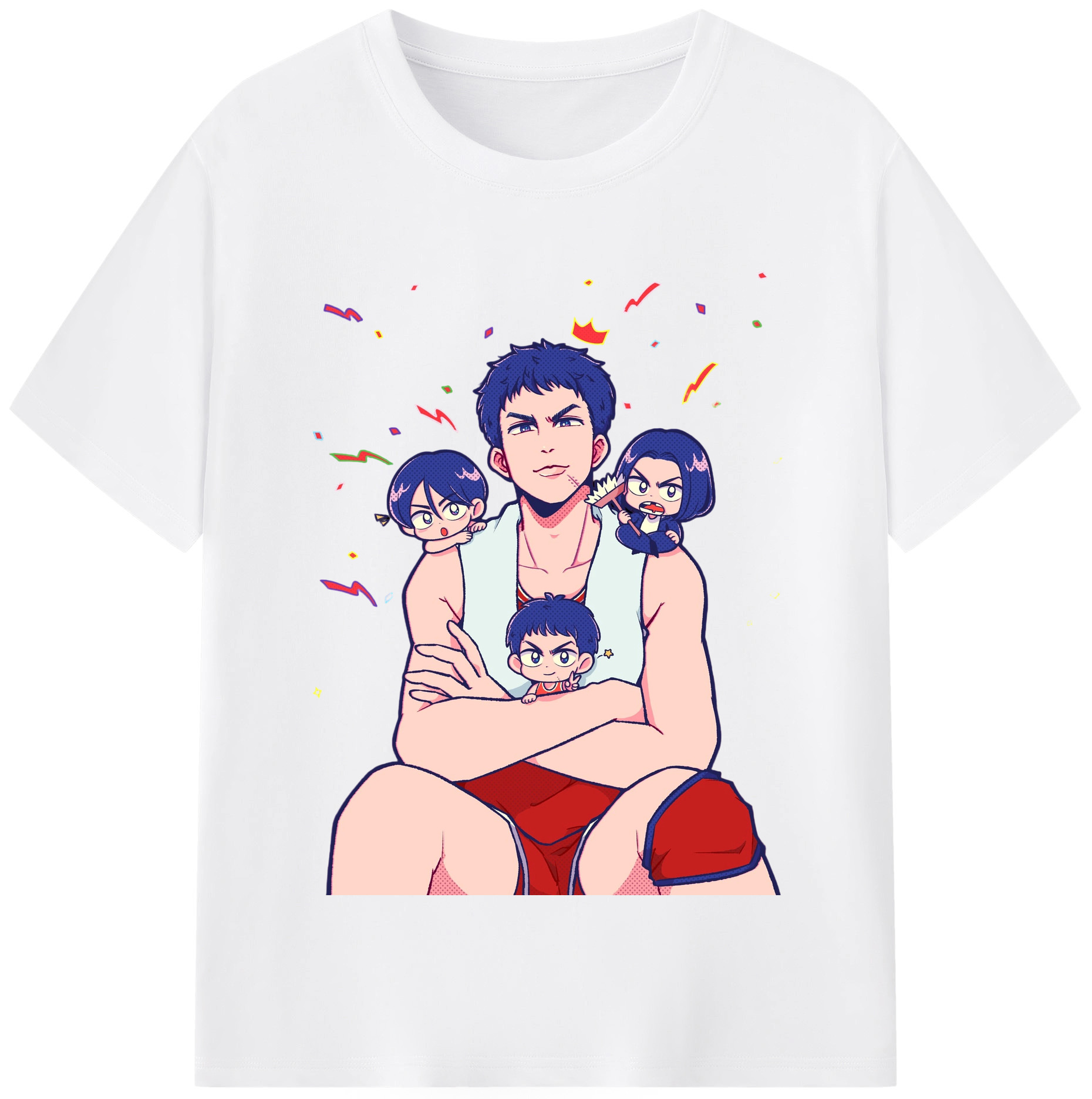 SLAM DUNK／スラムダンク 綿100％半袖Tシャツ（フロントプリント）