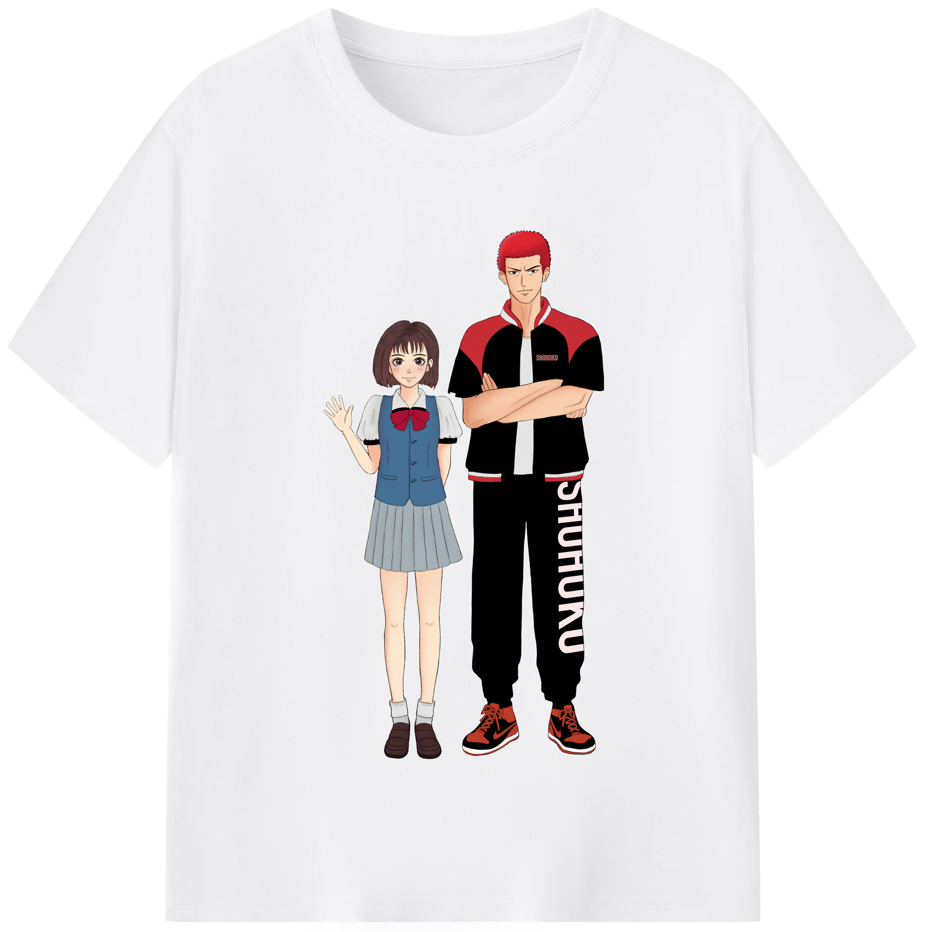 SLAM DUNK／スラムダンク 綿100％半袖Tシャツ（フロントプリント）