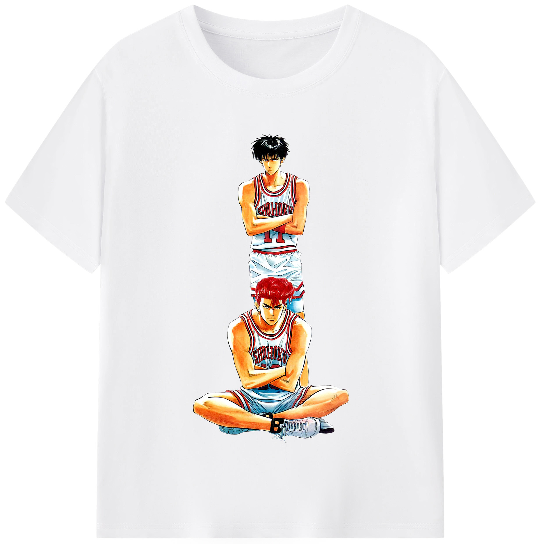 SLAM DUNK／スラムダンク 綿100％半袖Tシャツ（フロントプリント）