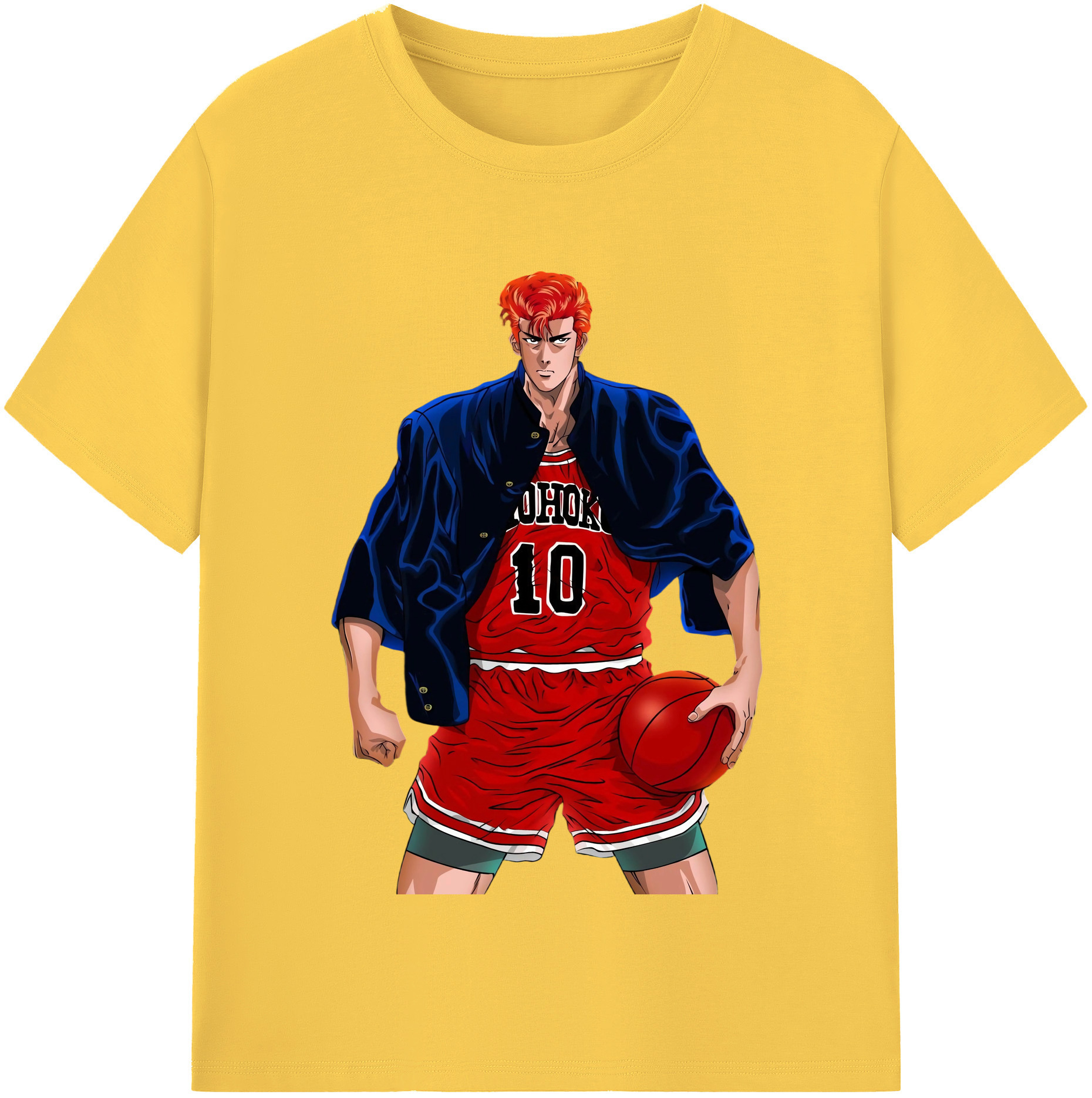 SLAM DUNK／スラムダンク 綿100％半袖Tシャツ（フロントプリント）