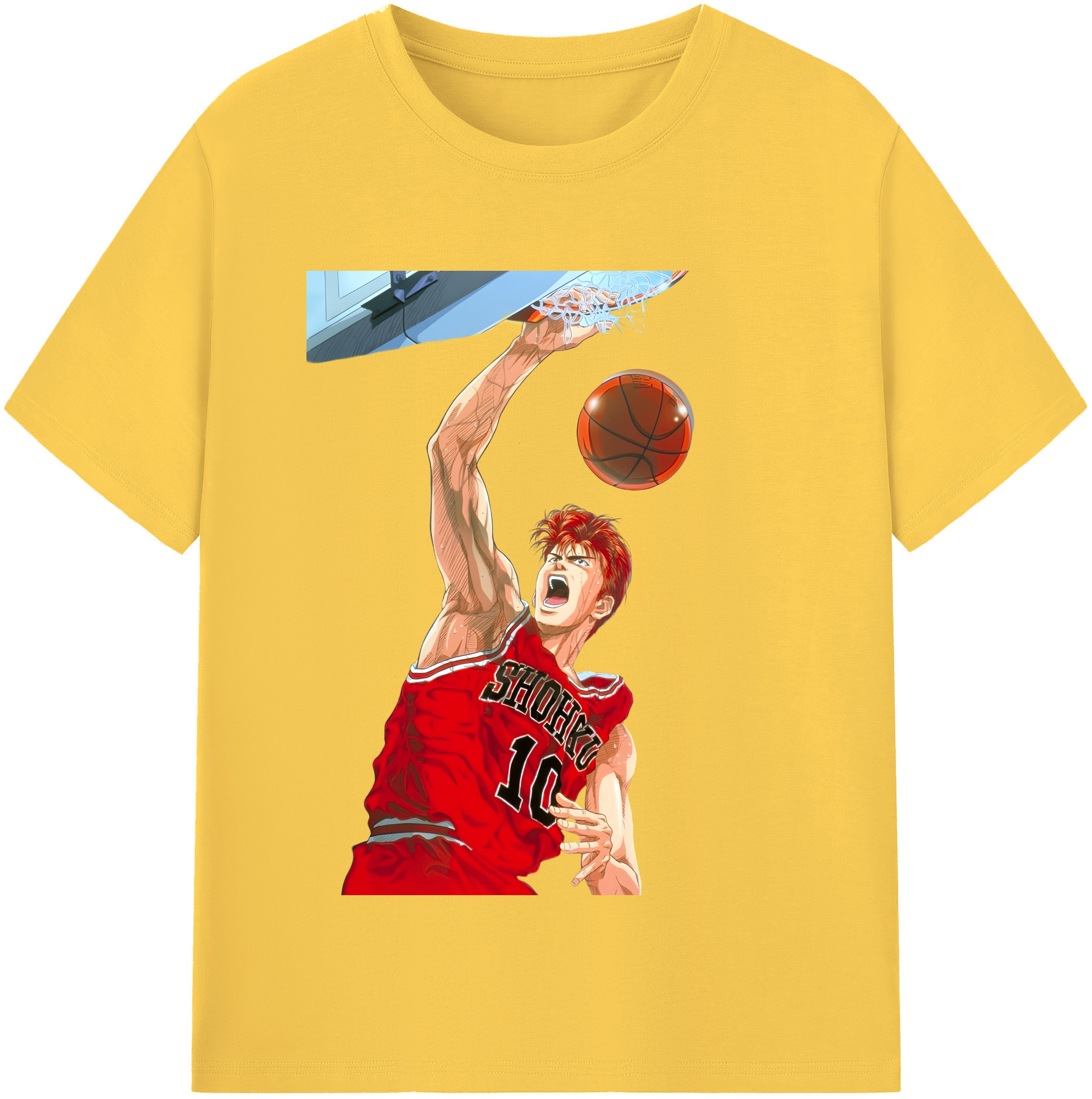 SLAM DUNK／スラムダンク 綿100％半袖Tシャツ（フロントプリント）