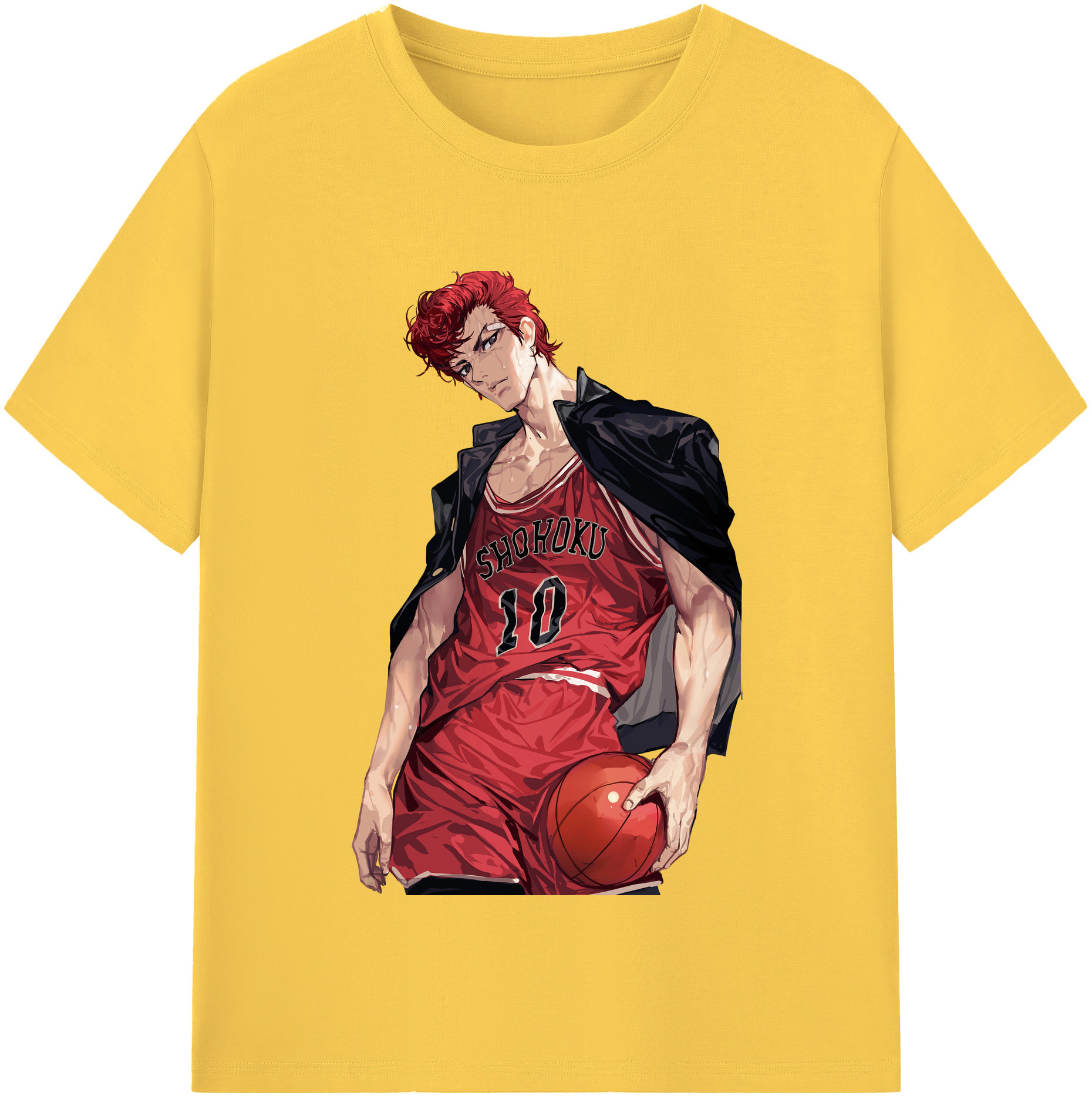 SLAM DUNK／スラムダンク 綿100％半袖Tシャツ（フロントプリント）