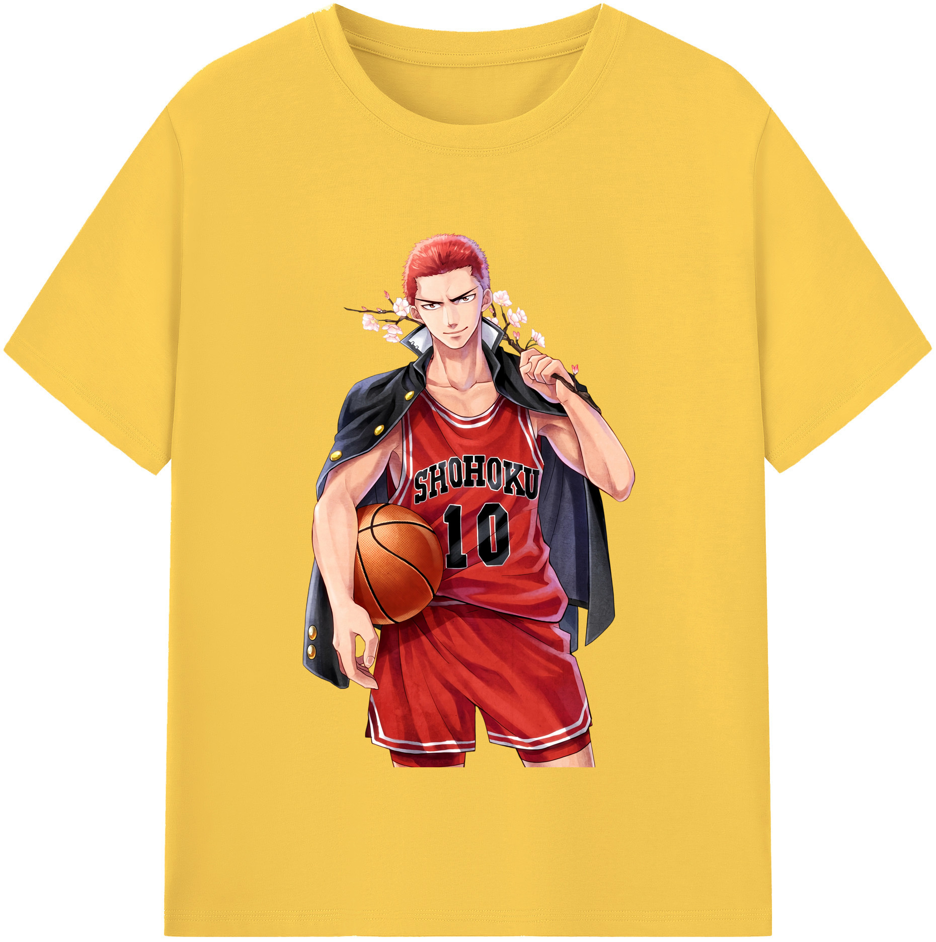 SLAM DUNK／スラムダンク 綿100％半袖Tシャツ（フロントプリント）