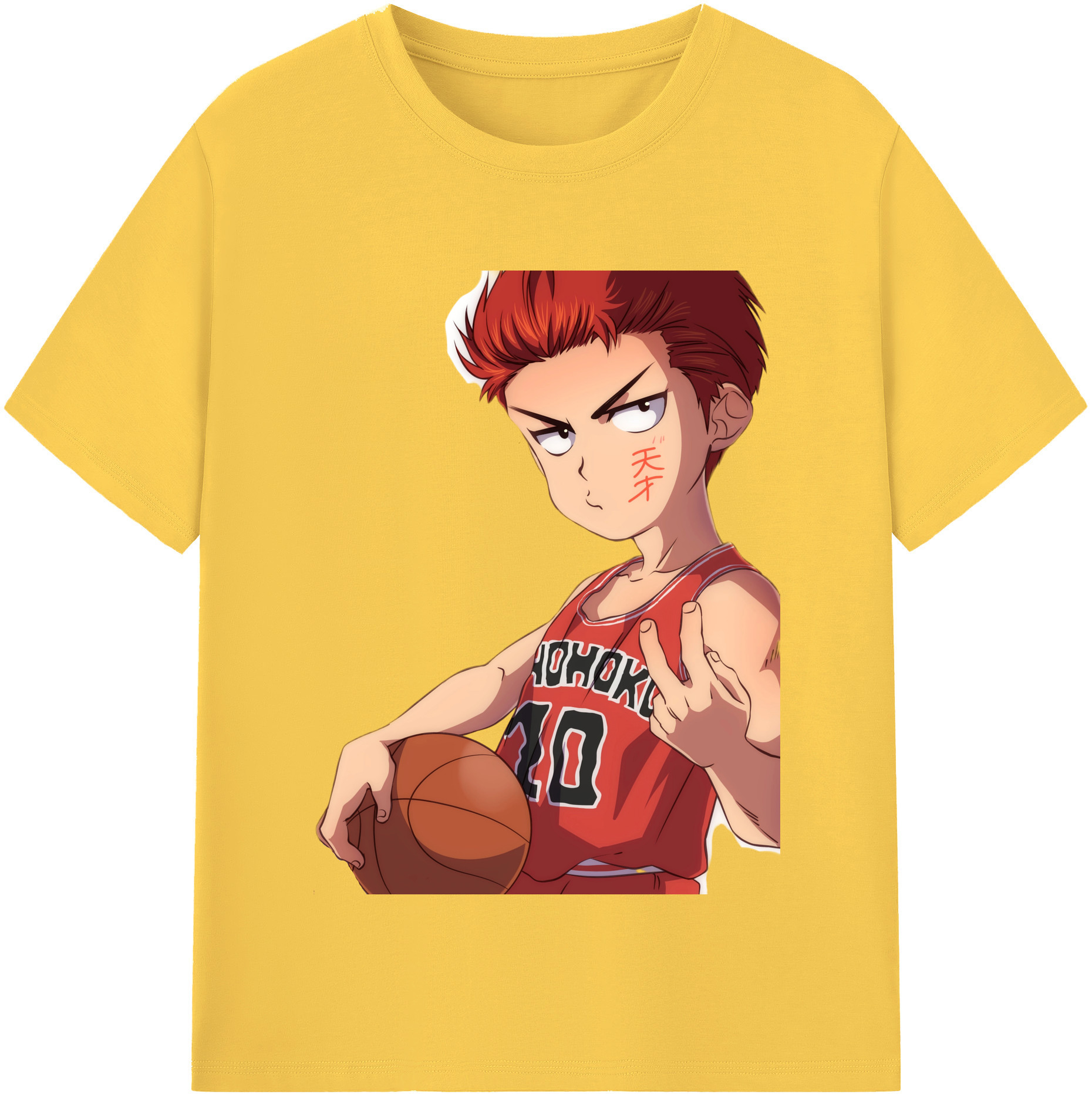 SLAM DUNK／スラムダンク 綿100％半袖Tシャツ（フロントプリント）