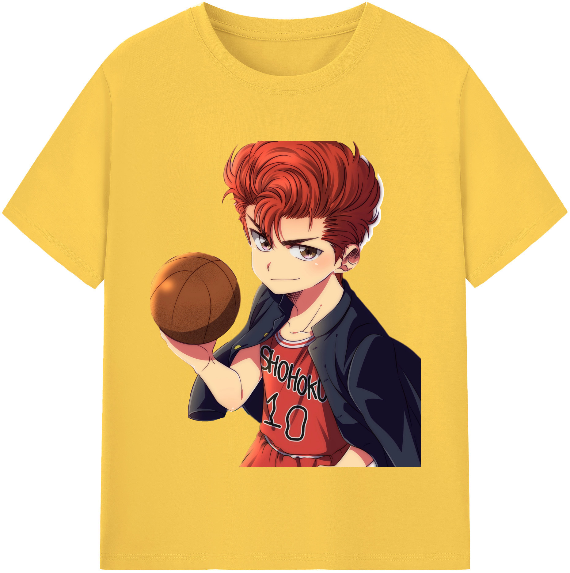 SLAM DUNK／スラムダンク 綿100％半袖Tシャツ（フロントプリント）