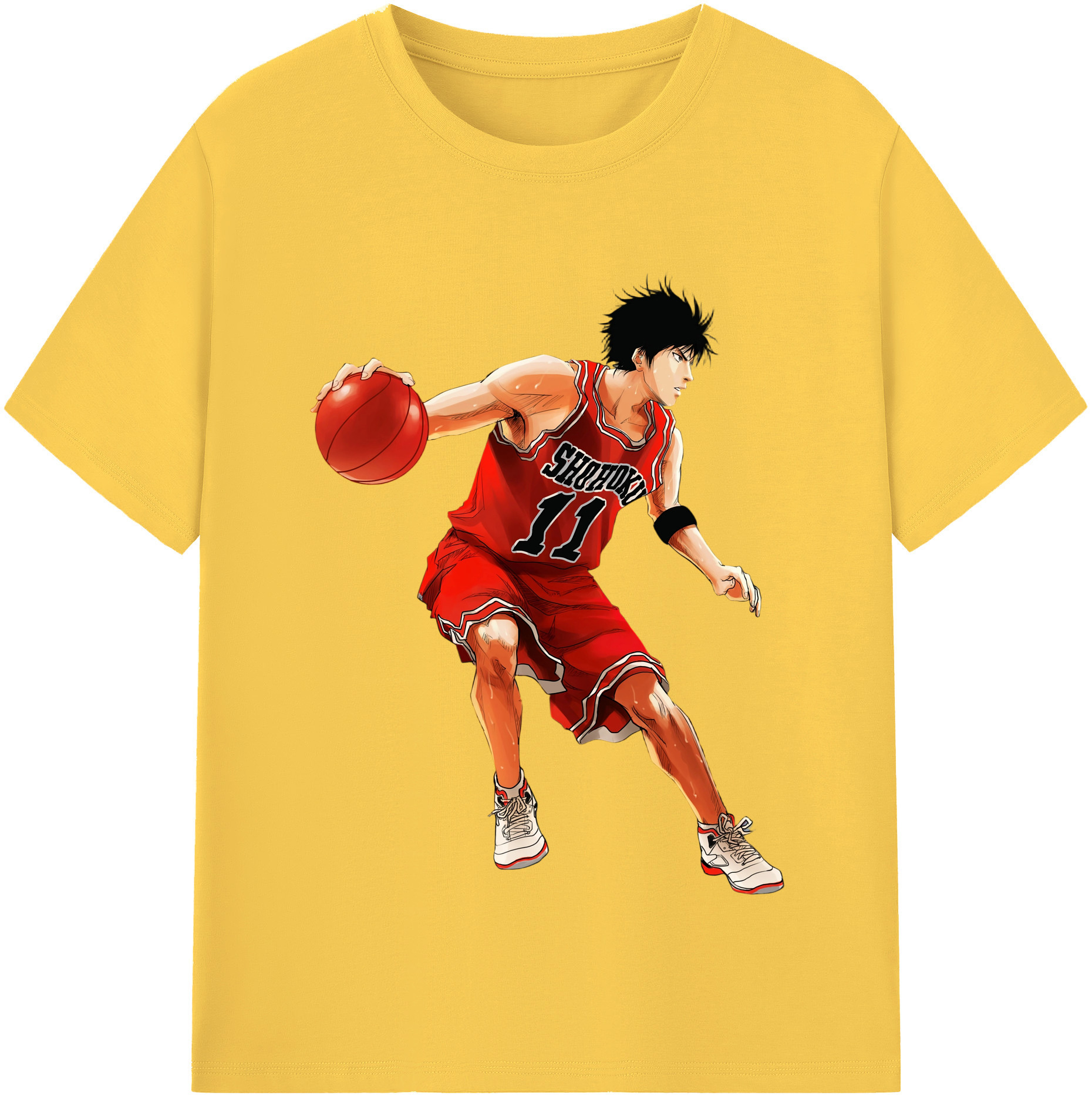 SLAM DUNK／スラムダンク 綿100％半袖Tシャツ（フロントプリント）