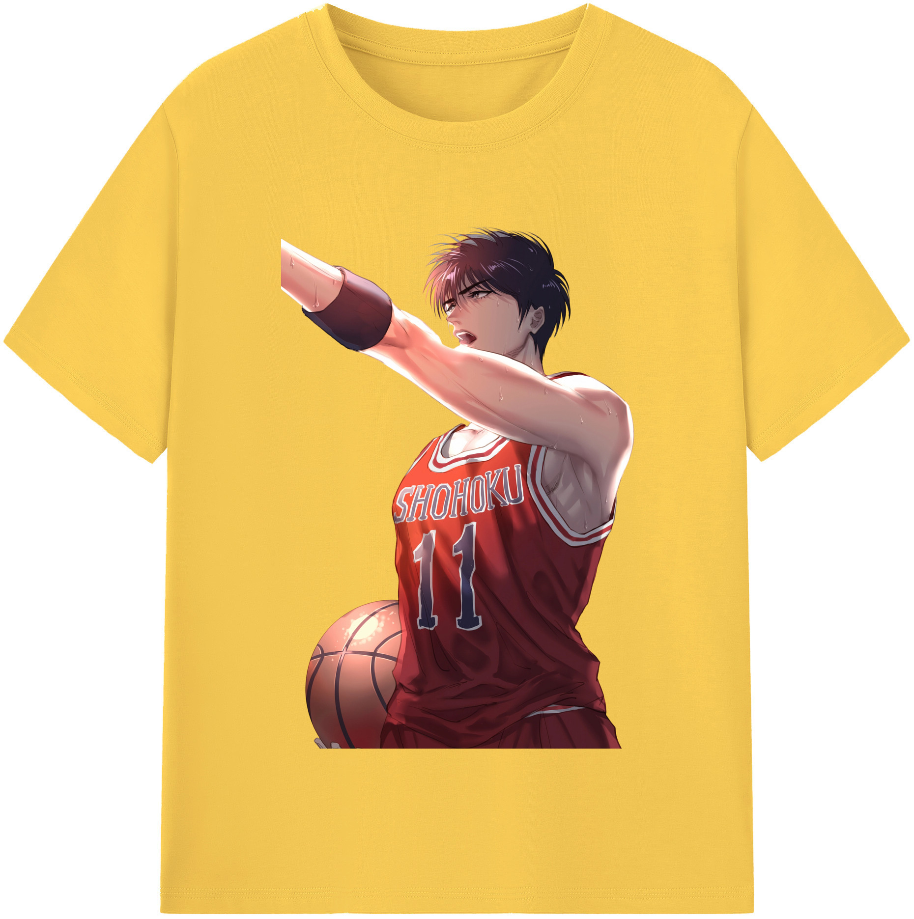 SLAM DUNK／スラムダンク 綿100％半袖Tシャツ（フロントプリント）