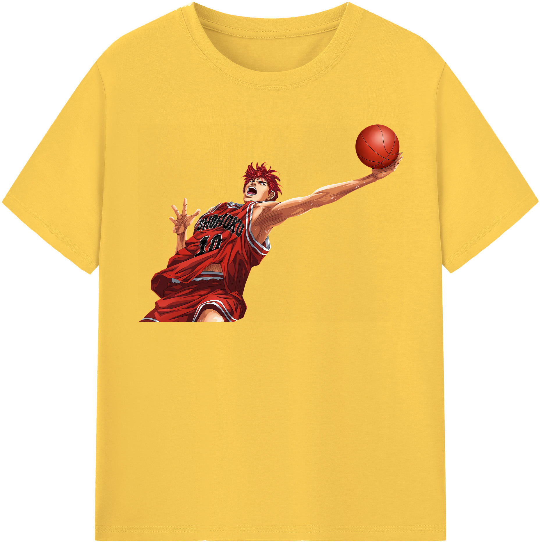 SLAM DUNK／スラムダンク 綿100％半袖Tシャツ（フロントプリント）