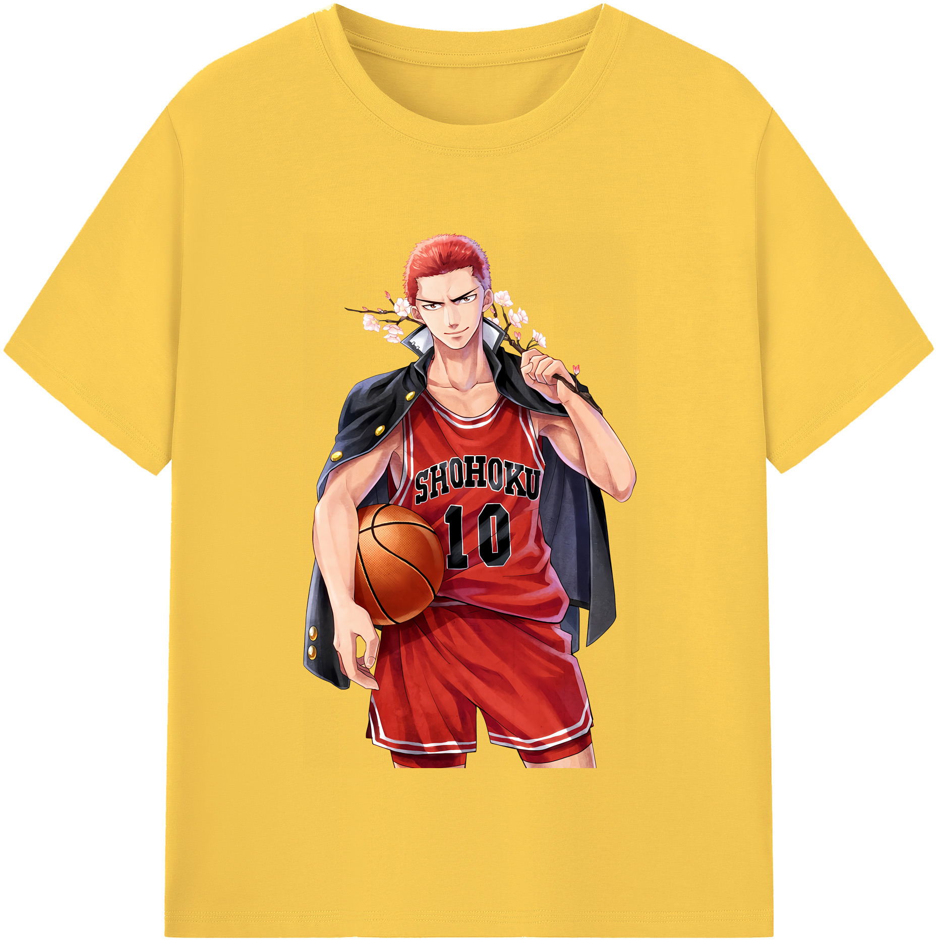 SLAM DUNK／スラムダンク 綿100％半袖Tシャツ（フロントプリント）