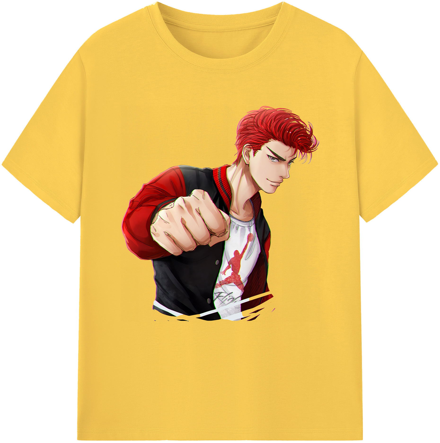SLAM DUNK／スラムダンク 綿100％半袖Tシャツ（フロントプリント）