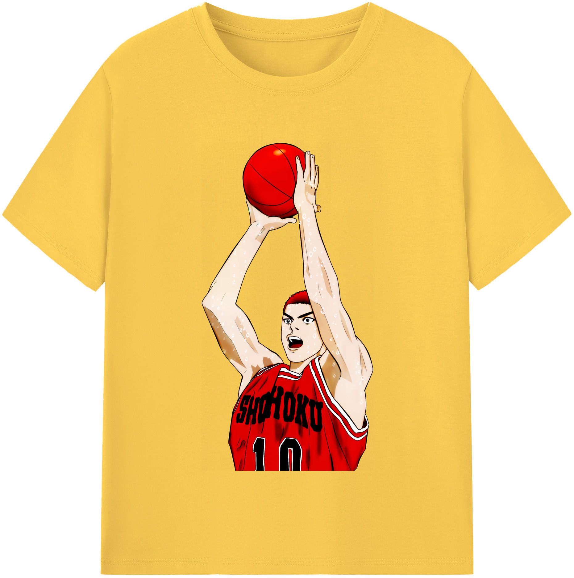 SLAM DUNK／スラムダンク 綿100％半袖Tシャツ（フロントプリント）