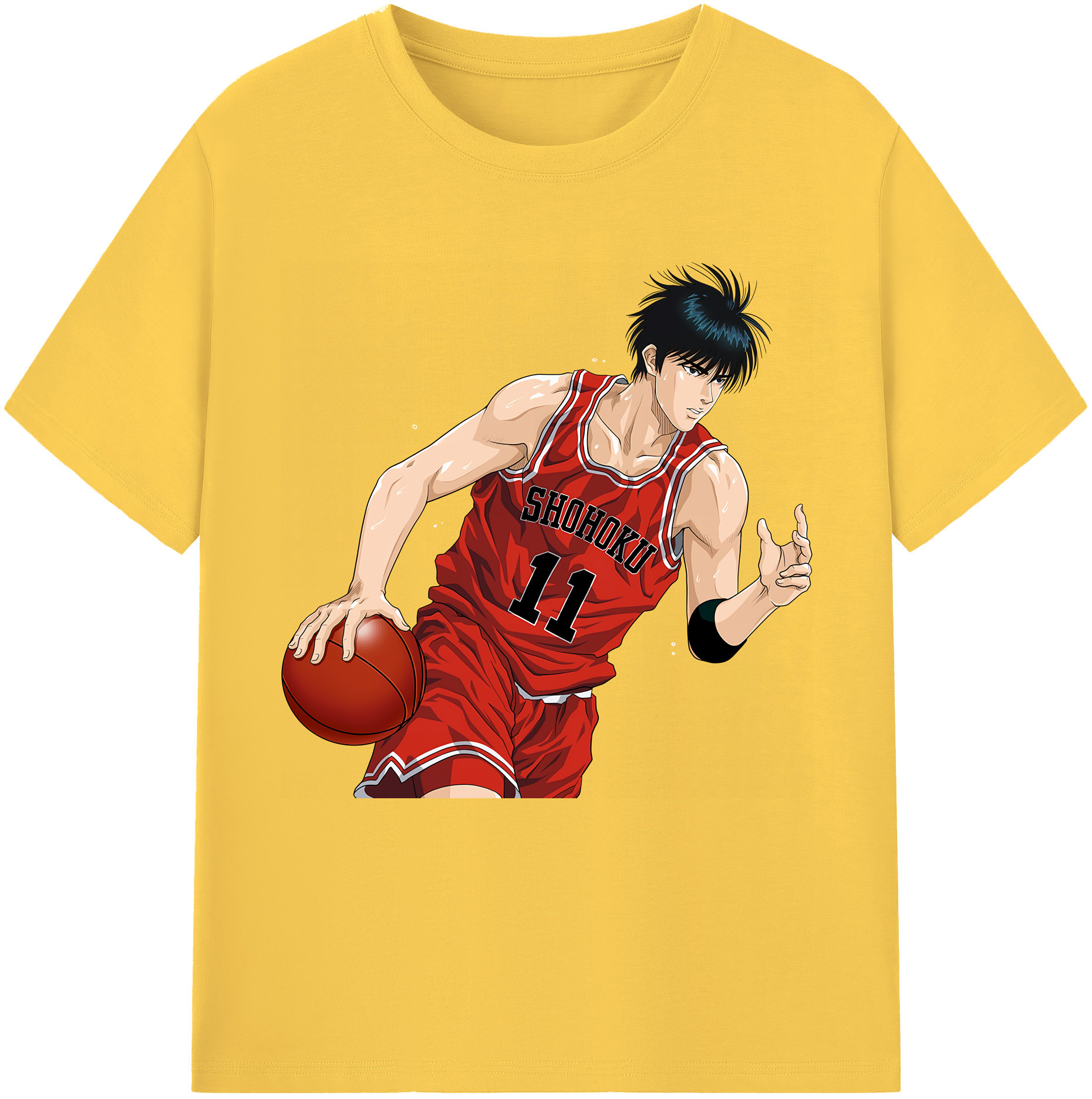 SLAM DUNK／スラムダンク 綿100％半袖Tシャツ（フロントプリント）