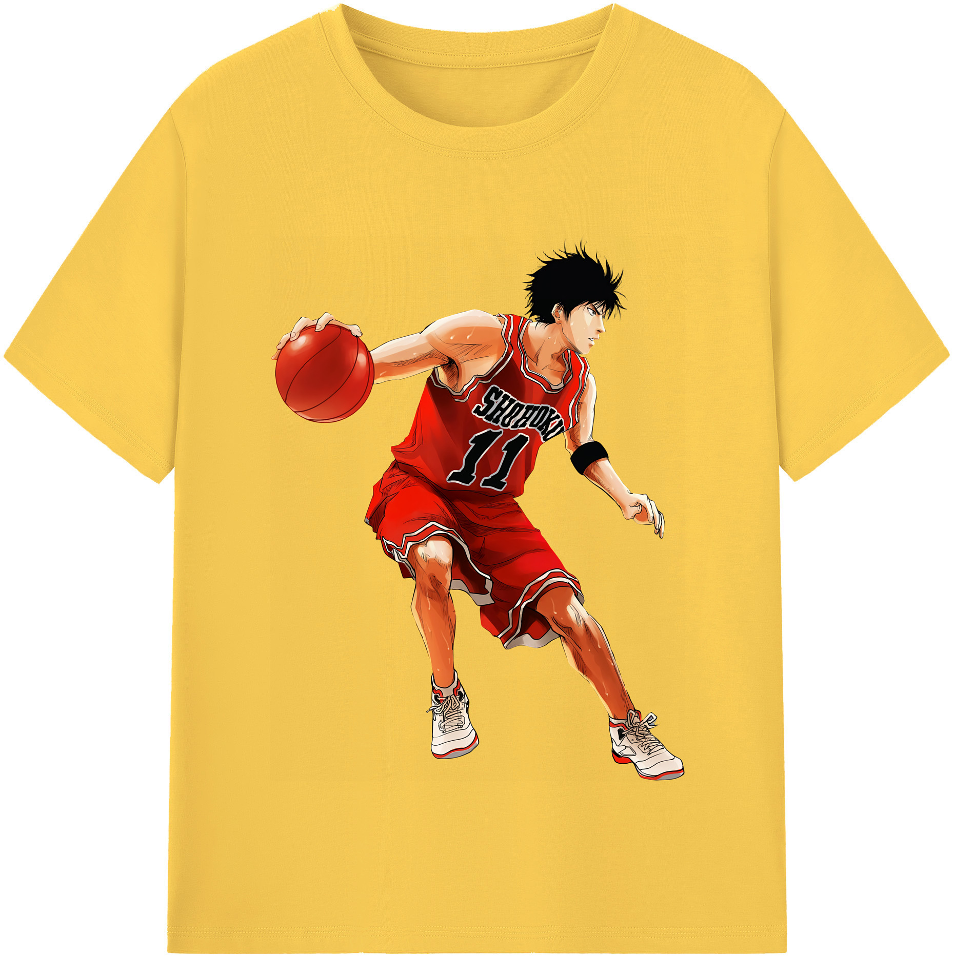 SLAM DUNK／スラムダンク 綿100％半袖Tシャツ（フロントプリント）